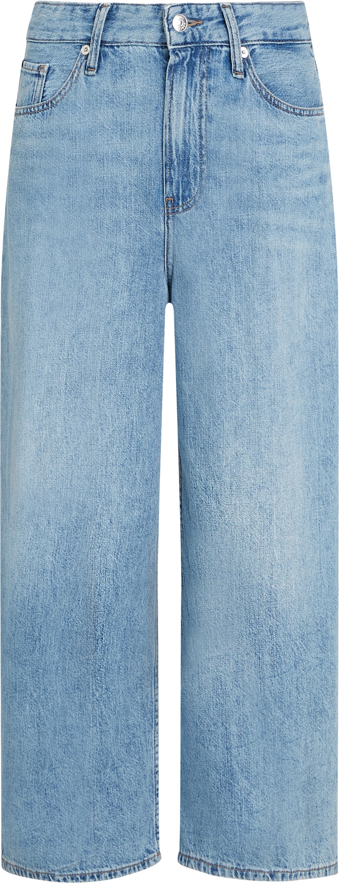 Tommy Hilfiger Weite Jeans »Wide Leg High Waist«, mit Logo-Badge, in blauer Waschung