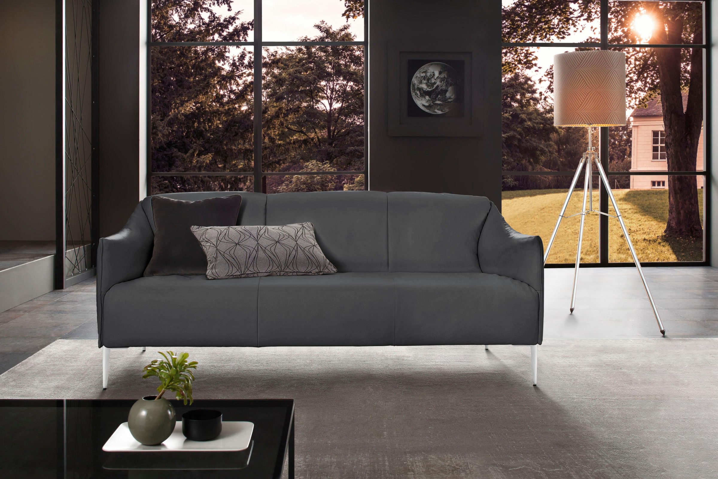 W.SCHILLIG 2,5-Sitzer »sally«, mit Metallfüßen in Chrom glänzend, Breite 194 cm