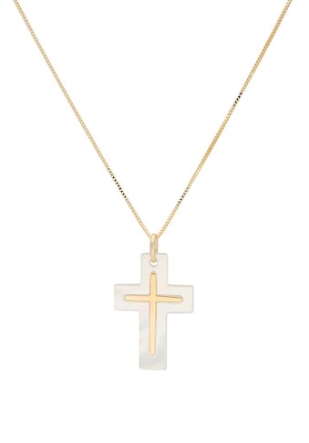 Firetti Kette mit Anhänger »Kreuz, Glaube«, mit Perlmutt kaufen