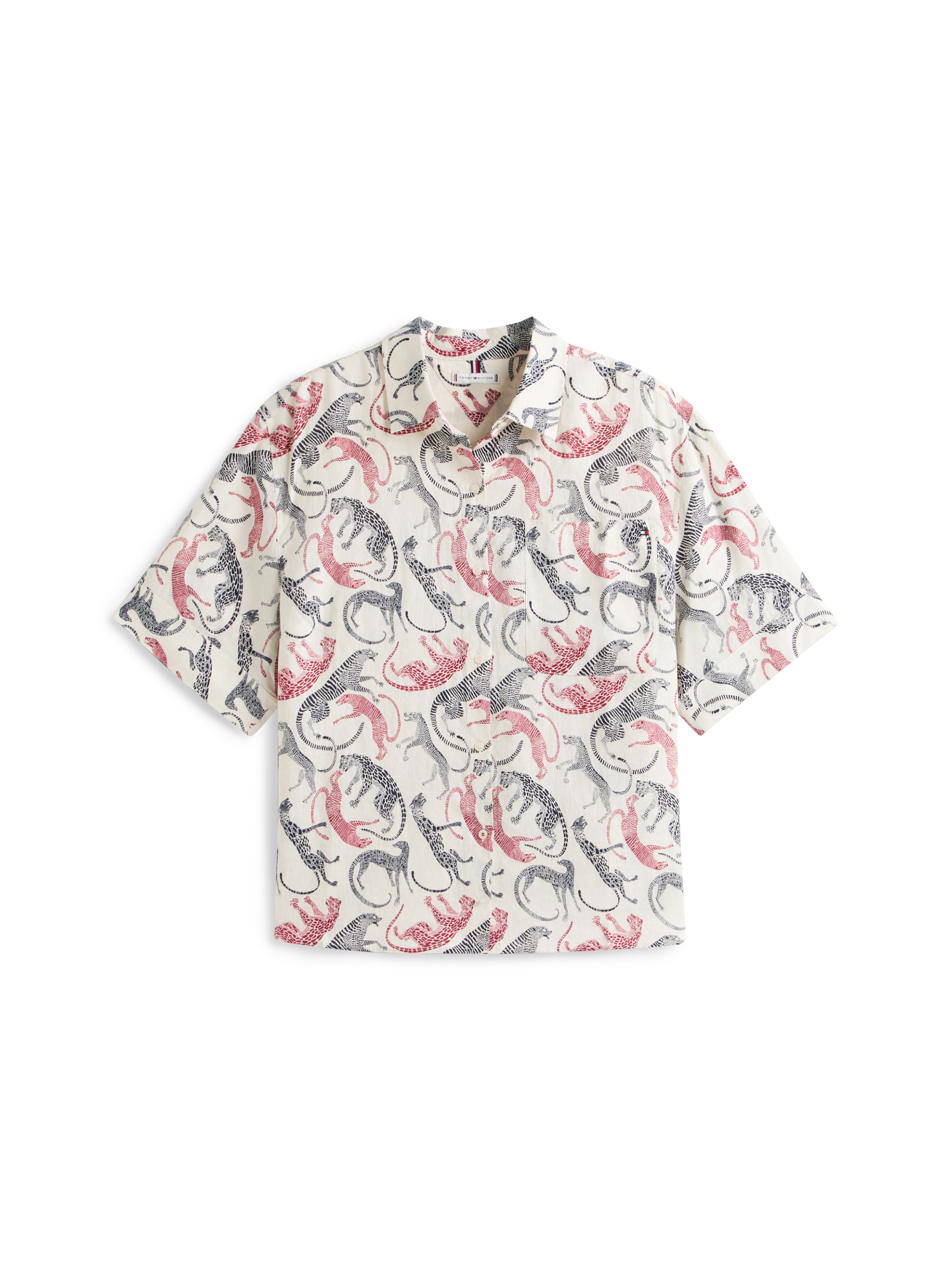 Tommy Hilfiger Curve Kurzarmshirt »CRV ESS LINEN SHIRT WITH SS« in großen Größen