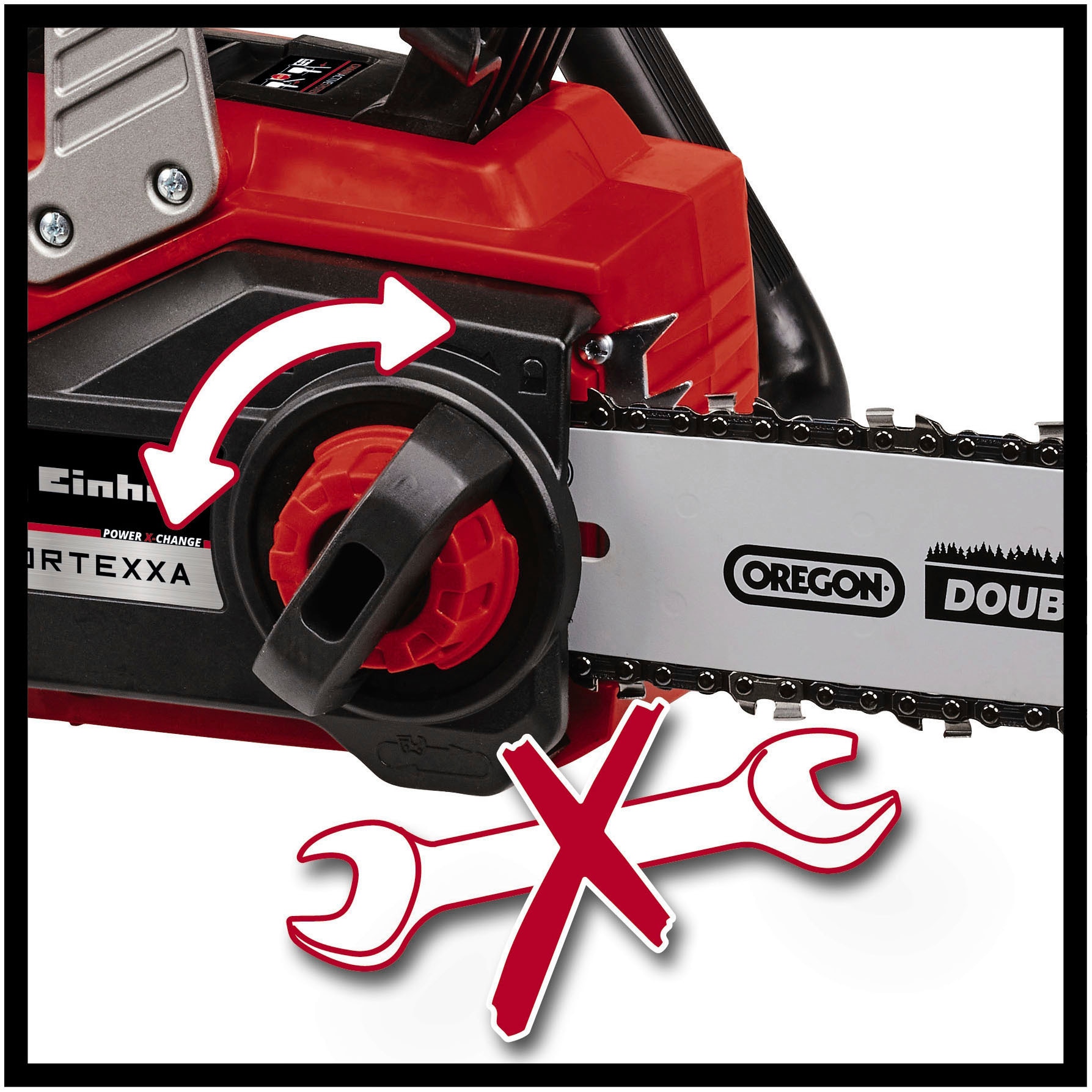 Einhell Akku-Kettensäge »Einhell Power X-Change Akku-Kettensäge FORTEXXA 18/30 (1x 4,0Ah)« Set, 6 tlg. Einhell Power X‐Change Akku-System