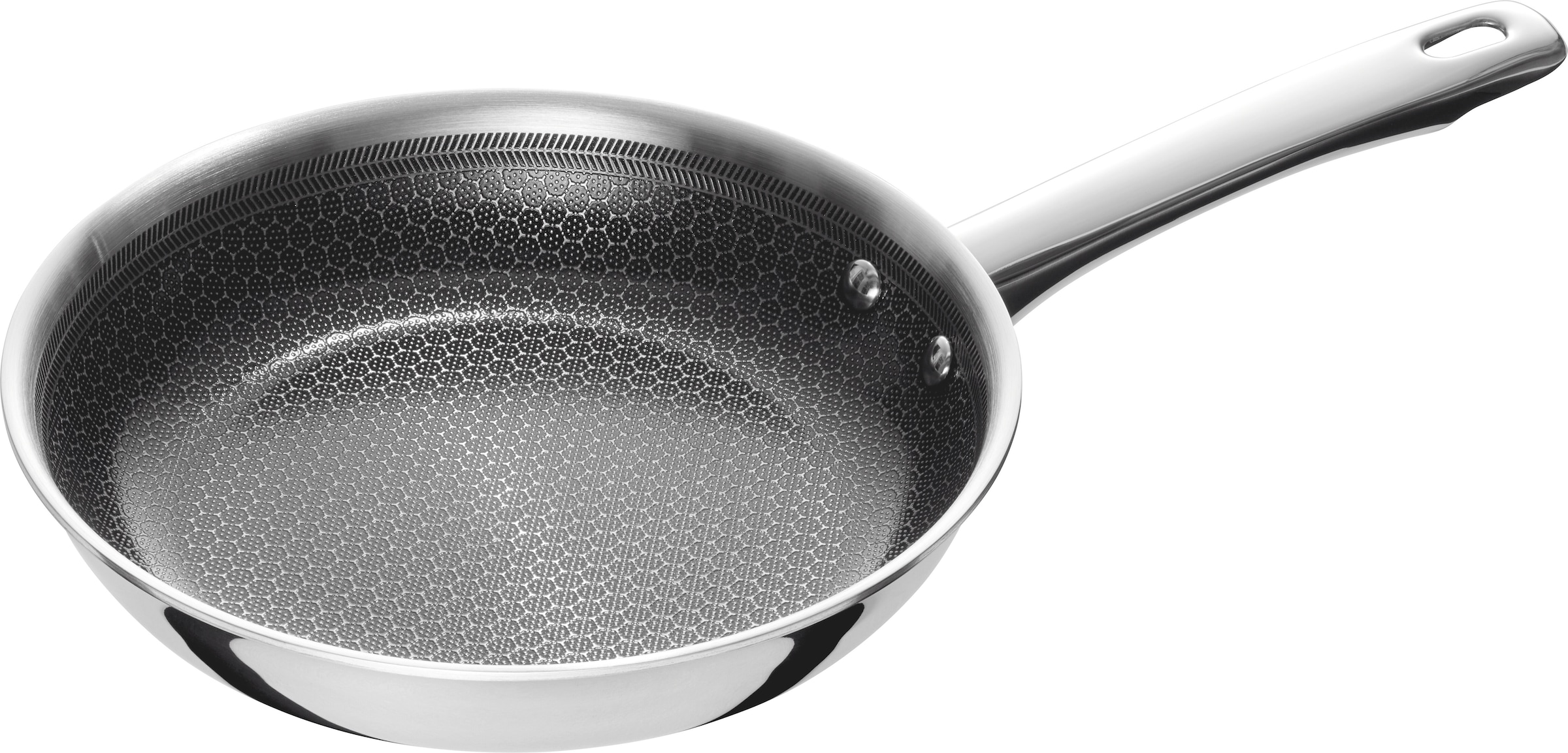 HENCKELS by ZWILLING Pfannen-Set »Valley« Edelstahl Set, 3 tlg. Keramikbeschichtung, Soft-Touch-Griffe, fettarmes Braten, Edelstahl