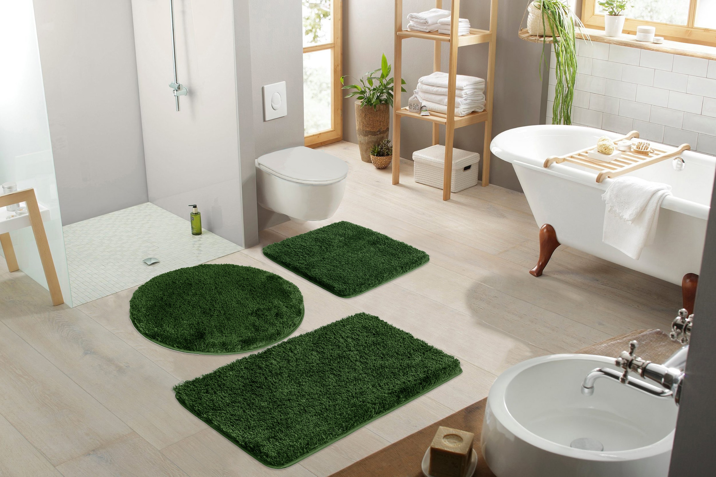 Möve Badematte »Superwuschel, Badvorleger, Badezimmer Teppich« Höhe 40 mm rutschhemmend beschichtet fußbodenheizungsgeeignet | schnell trocknend | strapazierfähig Mikrofaser-Badematte, Badteppich, rechteckig, rund & als 3-tlg. Set