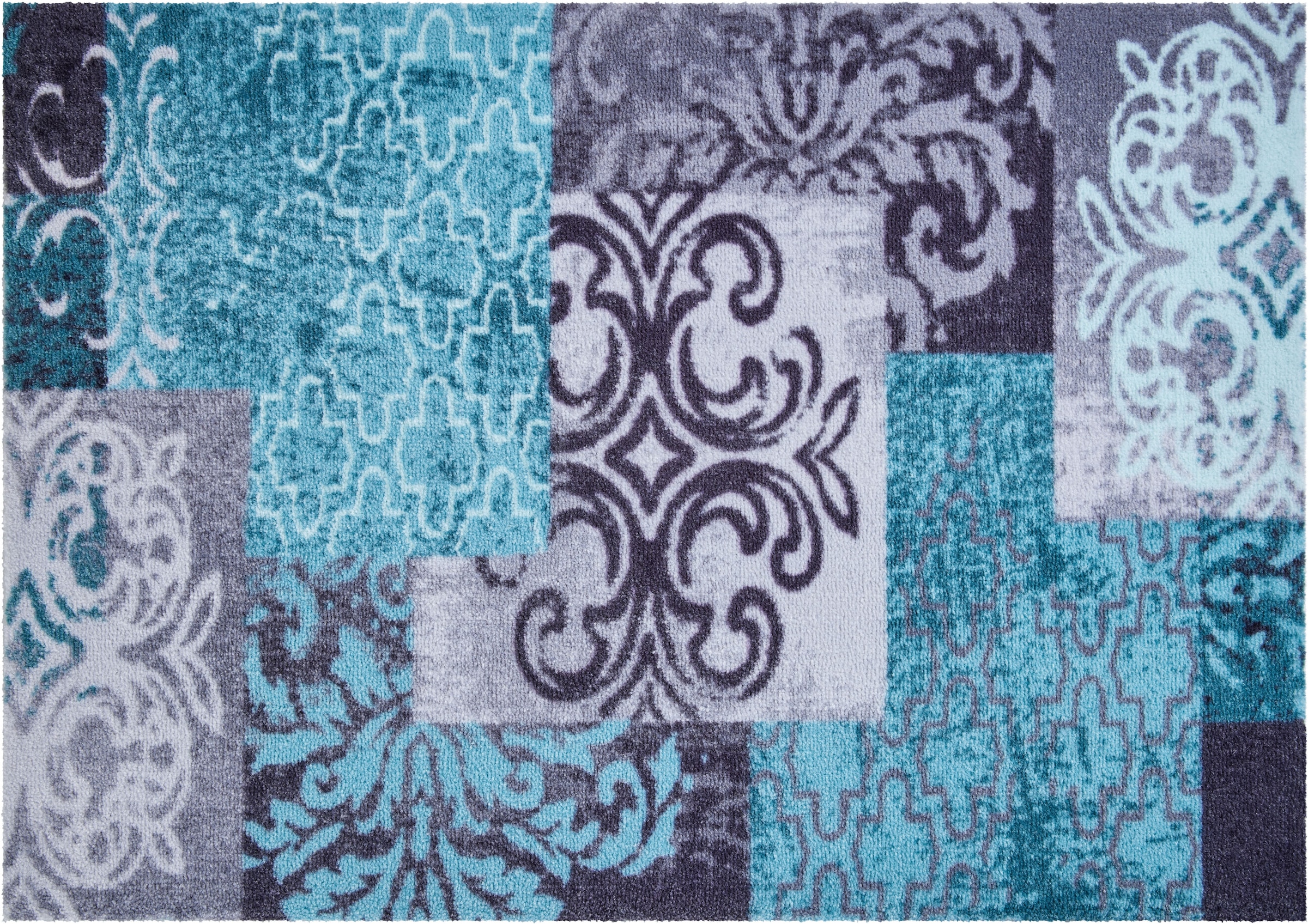 Grund Fußmatte »Pago«, rechteckig, 8 mm Höhe, Schmutzfangmatte im Patchwork-Stil, bunt, waschbar, den