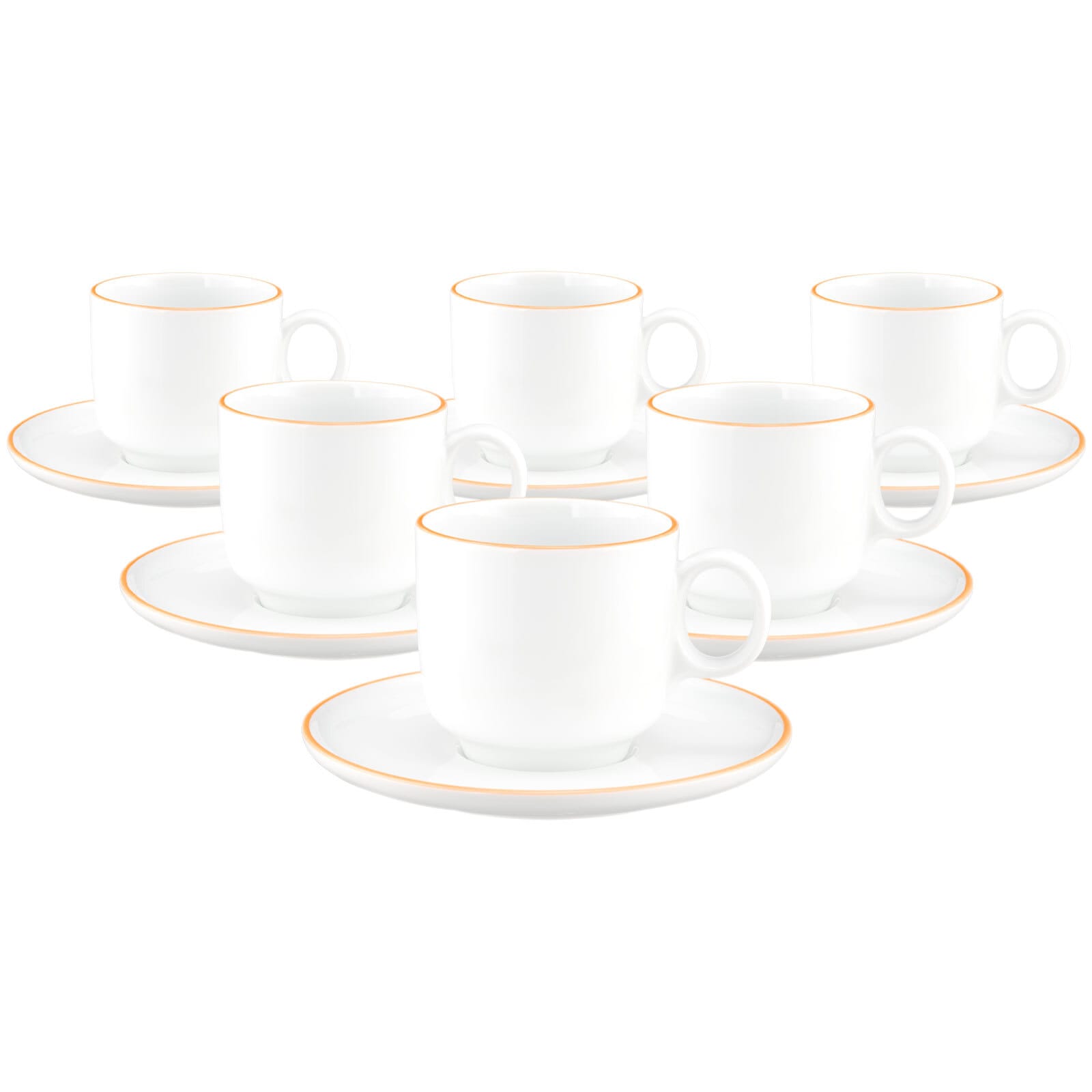 Seltmann Weiden Tasse »Cappuccinotassen mit Untertassen Sento Home Pure Lines 300 ml 6er Set« Spülmaschinengeeignet, Mikrowellengeeignet, Ofenfest, Salamandergeeignet, Kühlschrankgeeignet, Gefrierschrankgeeignet