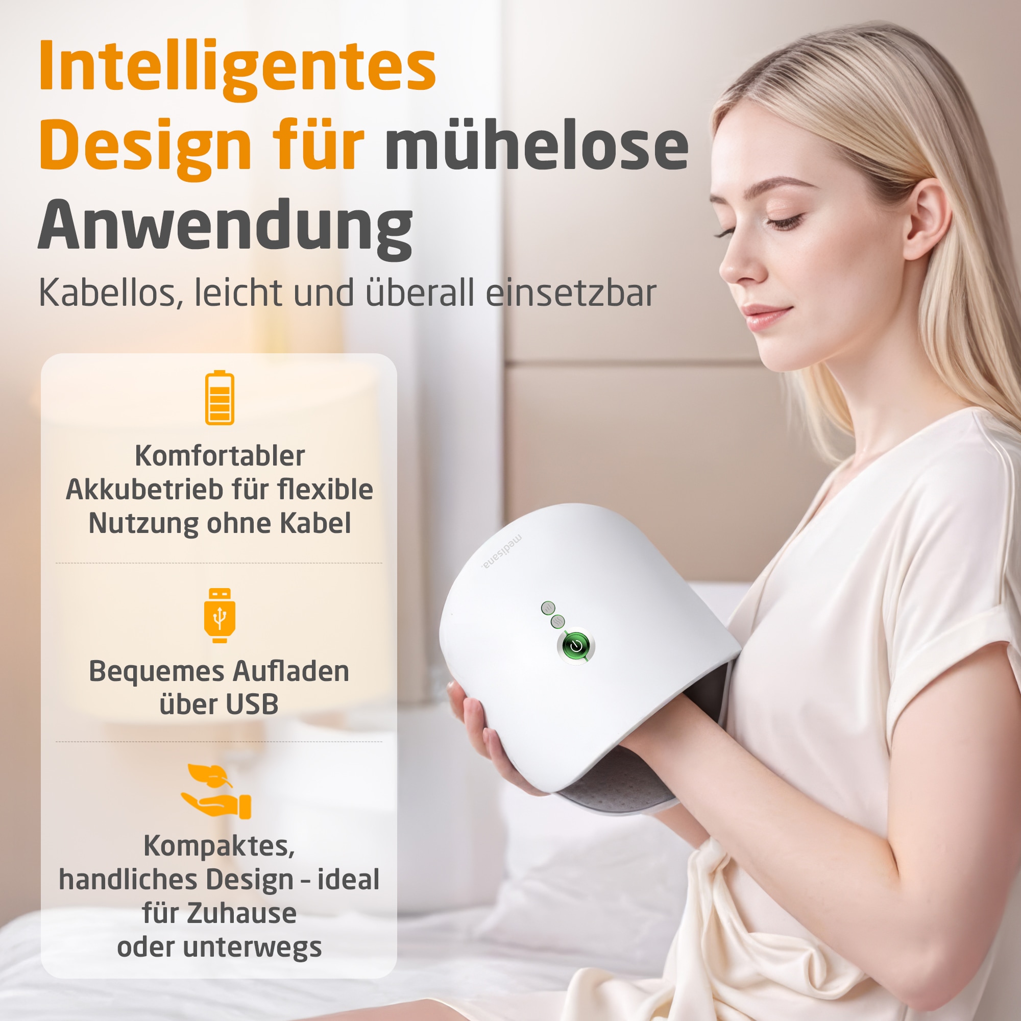 Medisana Massagegerät »HM 500« Handentspannung, Sehnenscheidenentspannung, Gelenkdehnung, kabellos