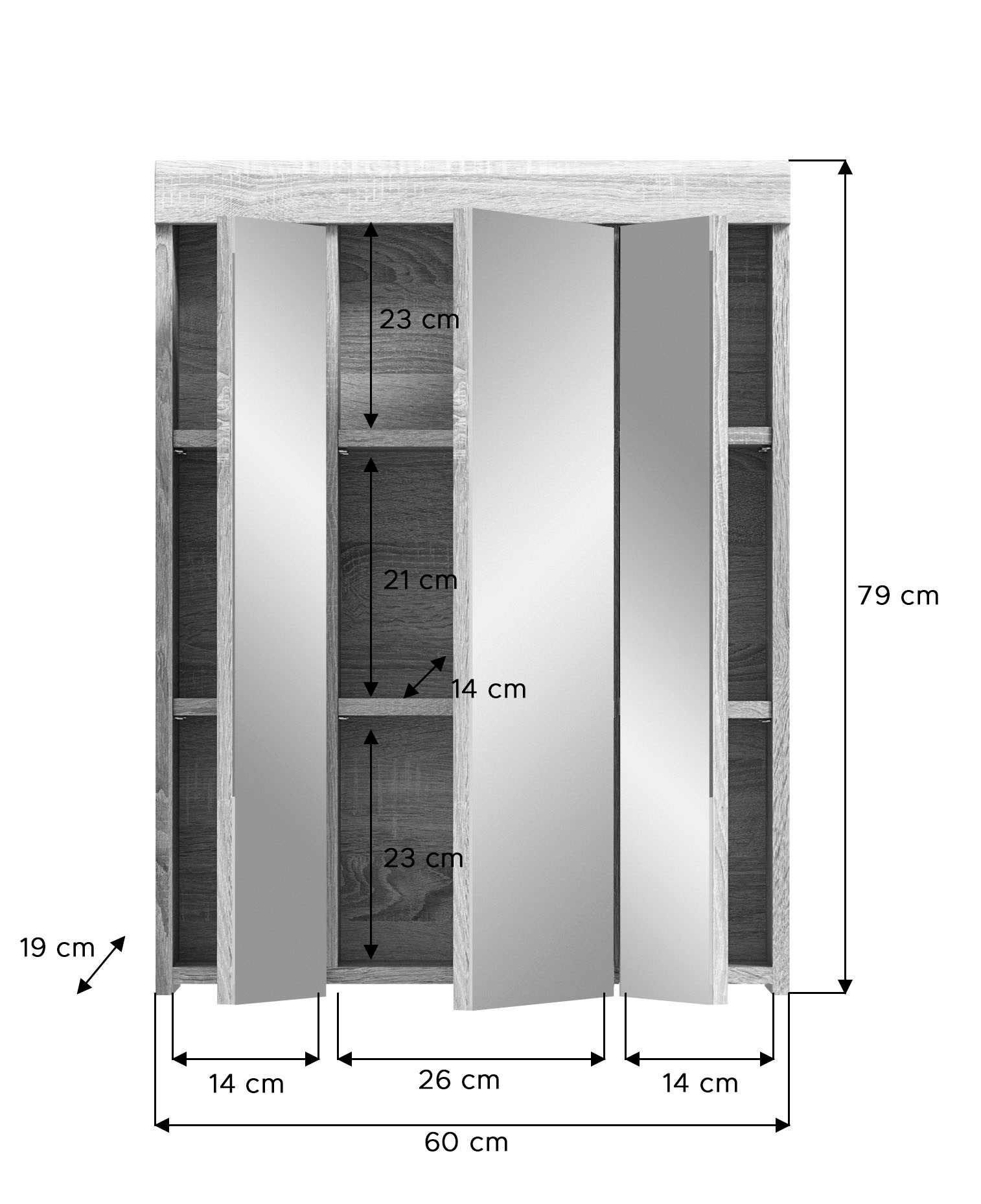 INOSIGN Badmöbel-Set »Siena, 2 tlg., bestehend aus: Waschbeckenunterschrank, Spiegelschrank«, (Set, 2 St.), in verschiedenen Farben erhältlich, Badmöbel, Kombination, Badezimmer