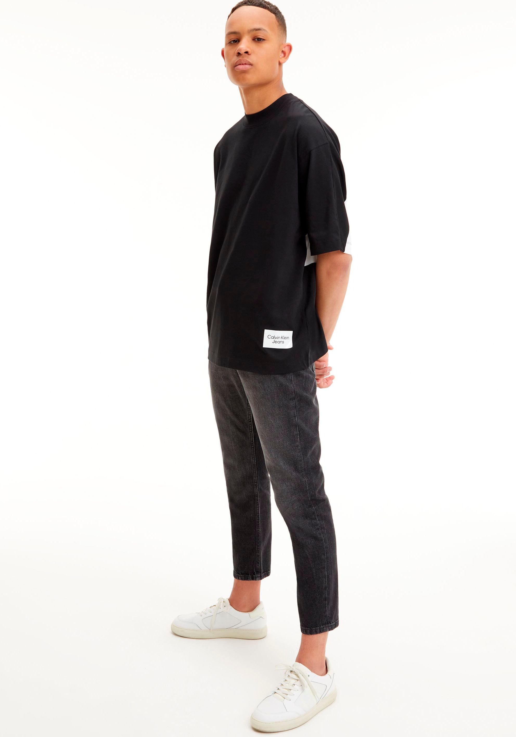 Rundhalsausschnitt Jeans COLORBLOCK ♕ T-Shirt LOGO »BOLD TEE«, mit bei Calvin Klein