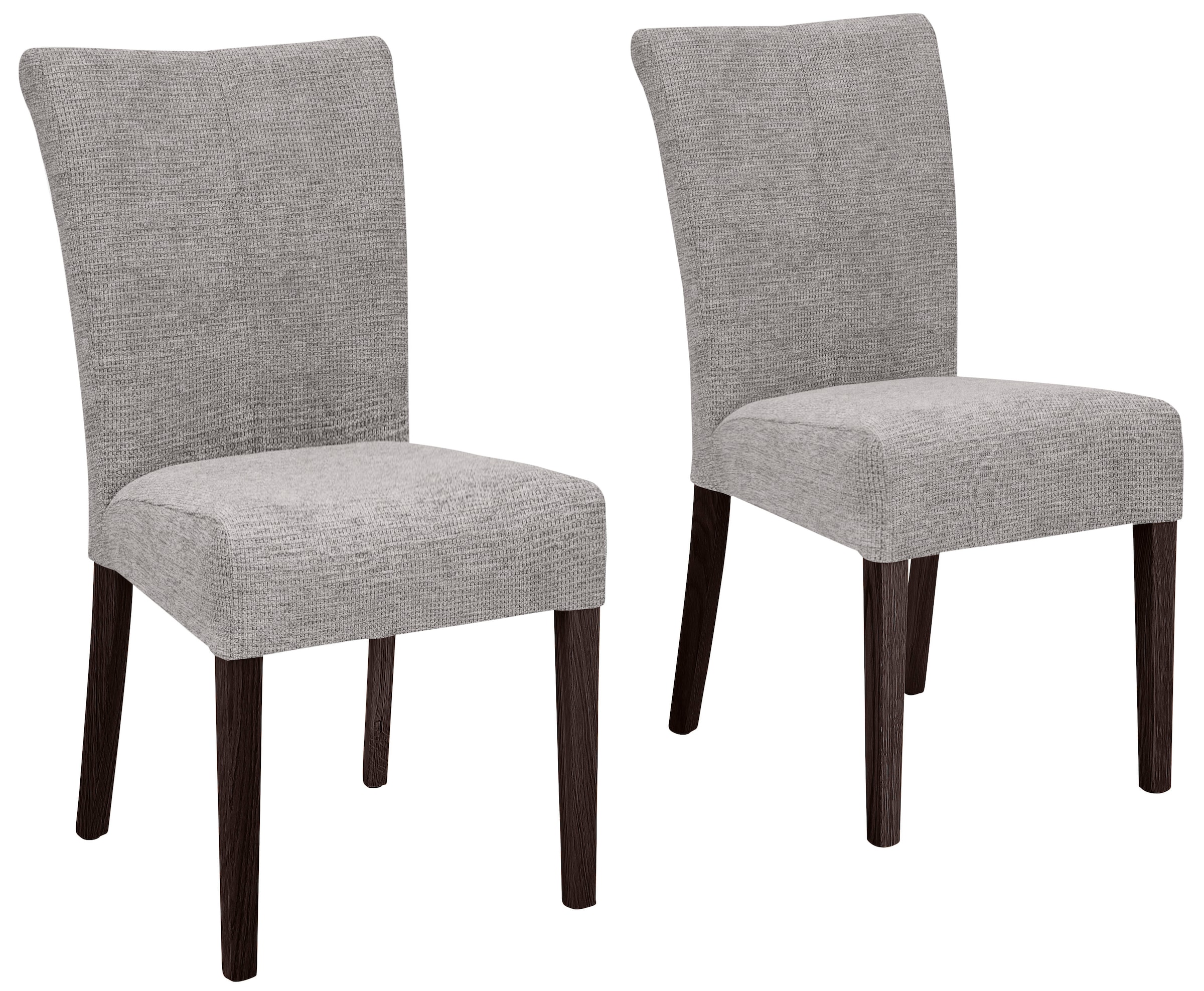 Home affaire Esszimmerstuhl "Queen" (Set) 2 Stk.Beine aus massiver Buche, wengefarben lackiert, Polsterstuhl