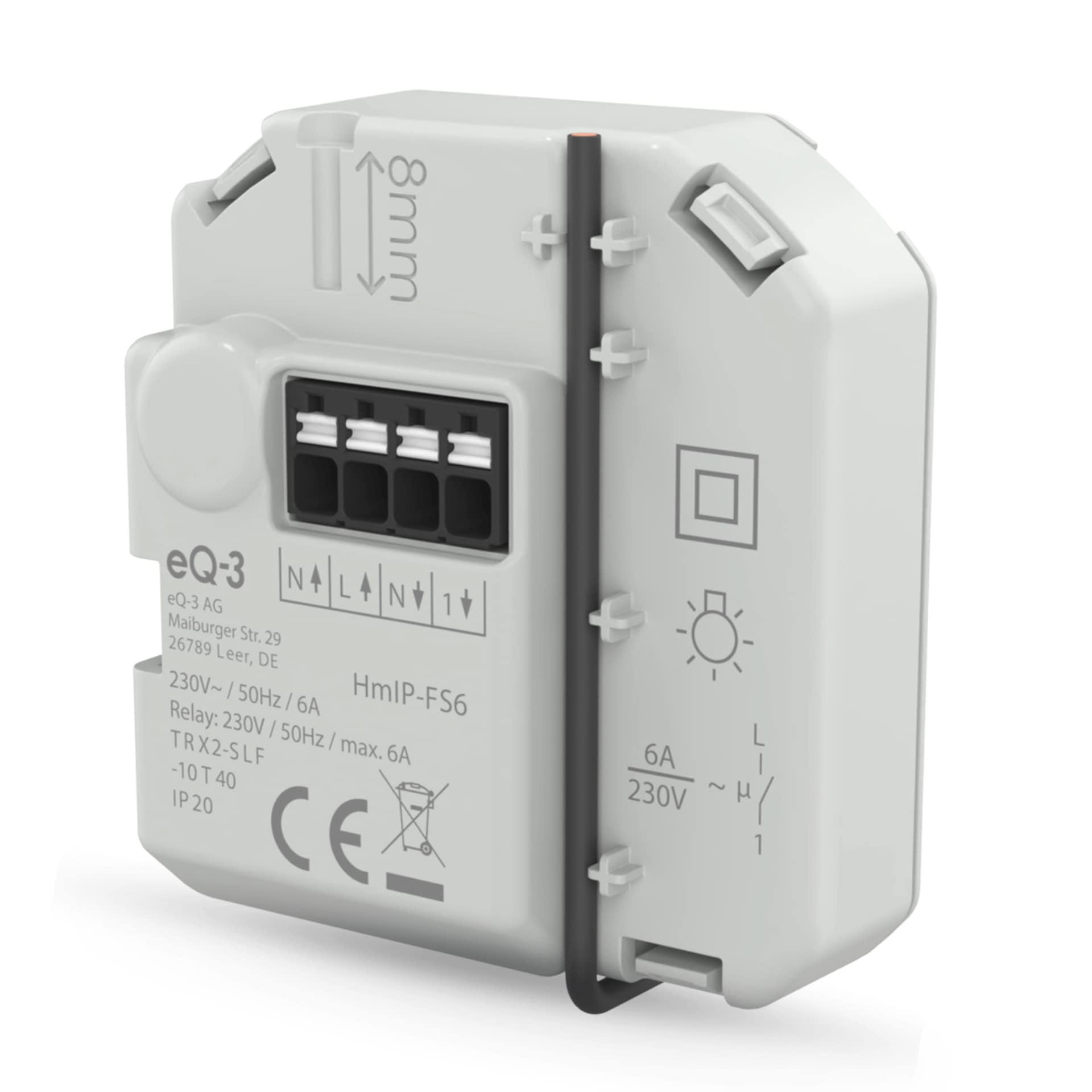 Homematic IP Unterputzschalter »3er Set Schaltaktor (6 A) – Unterputz«