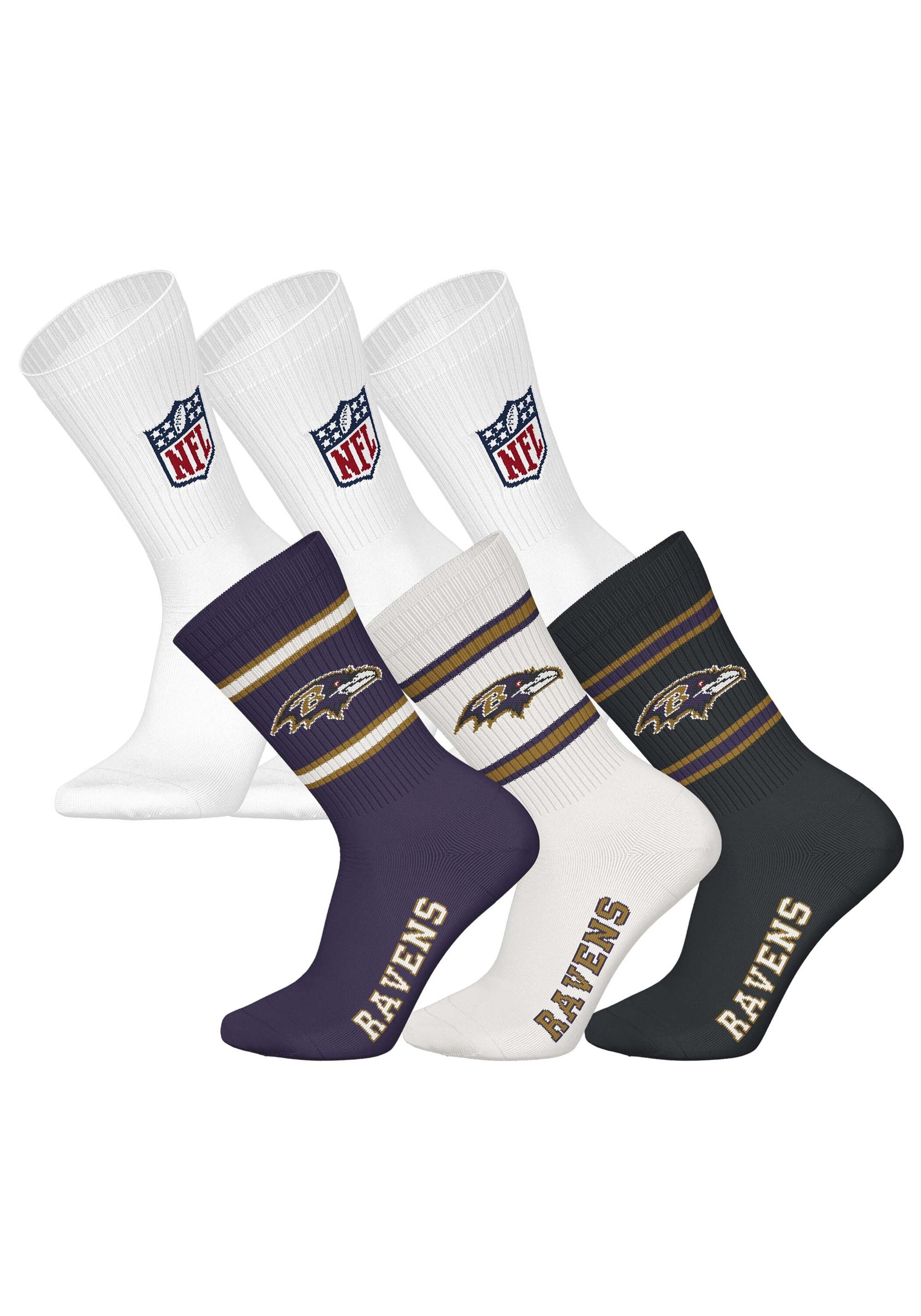 NFL Kurzsocken »Socken NFL 6Pack Crew Socks 6er Pack«