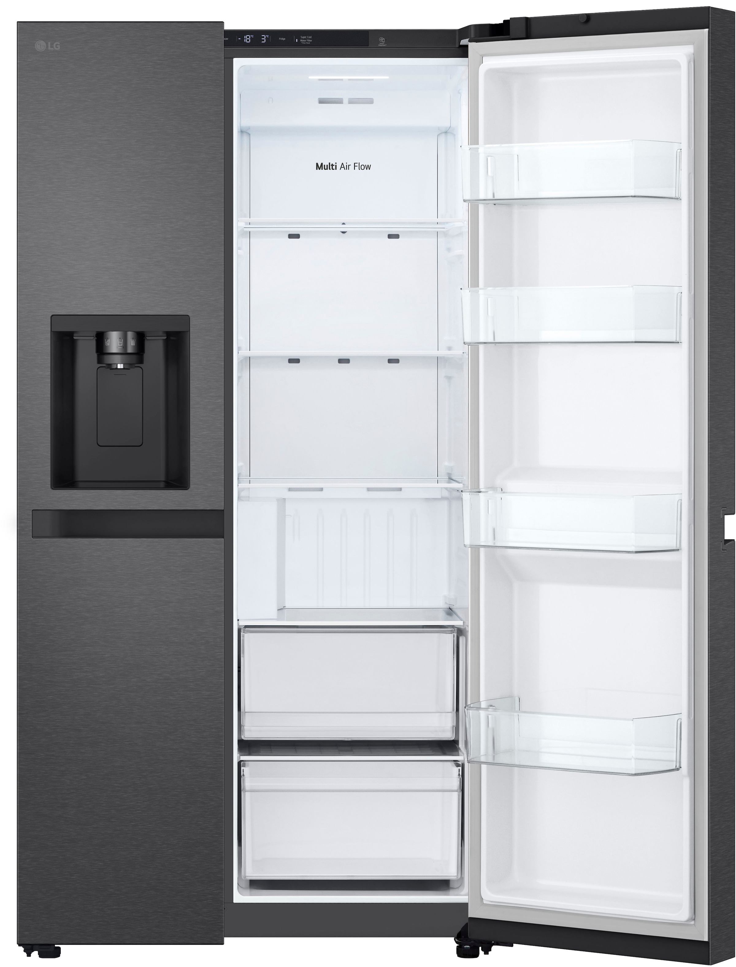 LG Side-by-Side »GSLC40EPPE« 179 cm hoch 91,3 cm breit Total No Frost, LINEARCooling, Multi-Airflow, mit Festwasseranschluss