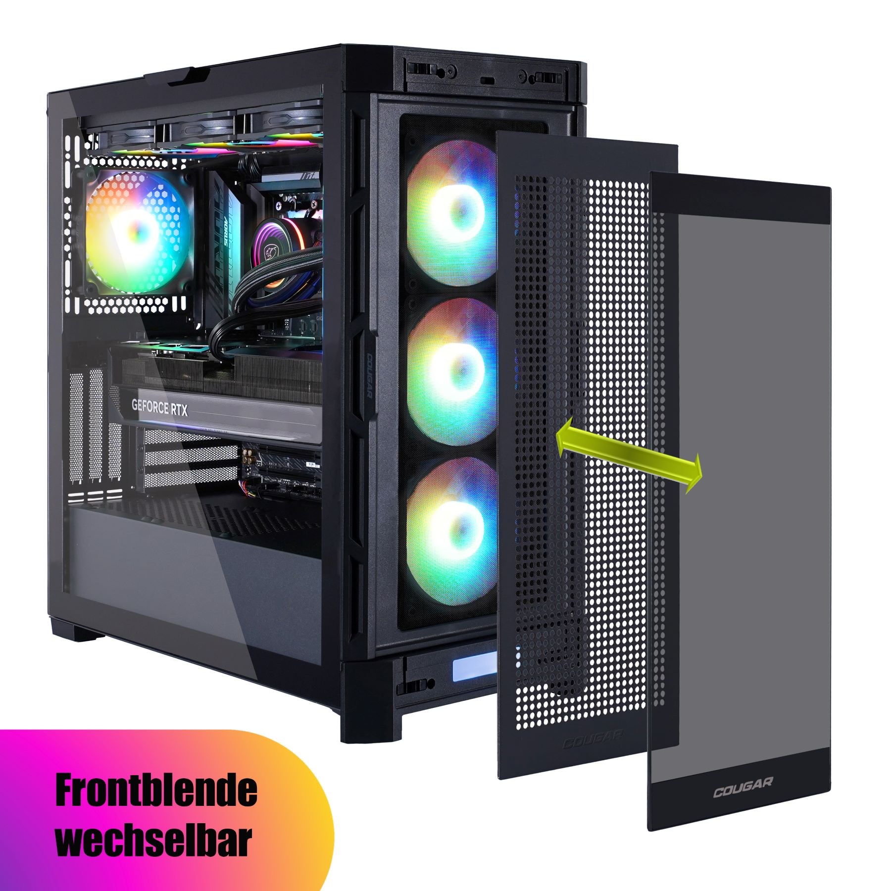 Cougar Gaming-PC »DUOFACE PRO BK 7466«, Windows 11, DDR5 RAM