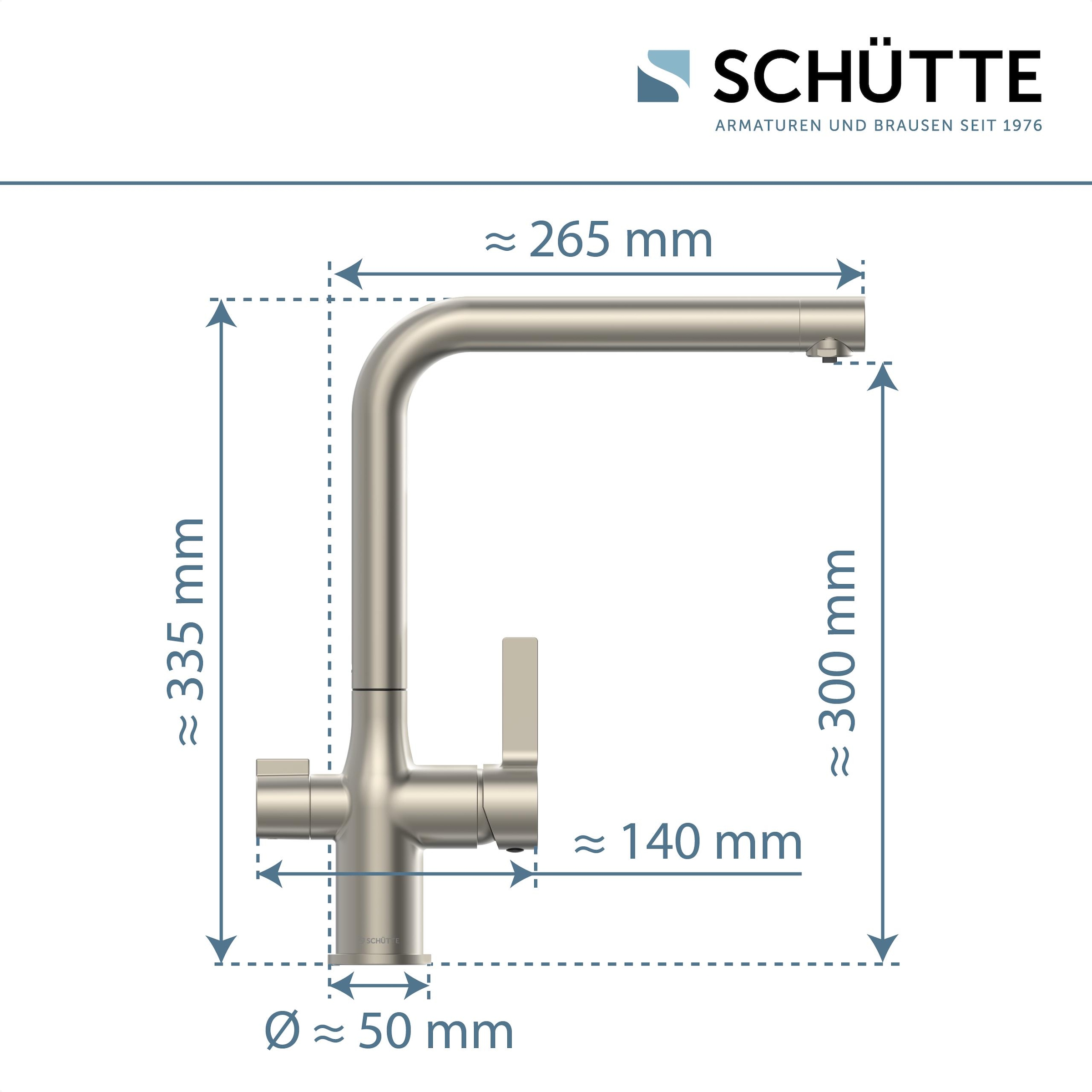 Schütte Spültischarmatur »AQUASTAR PRO« mit Filtersystem für Trinkwasser, praktische Cold-Start-Funktion
