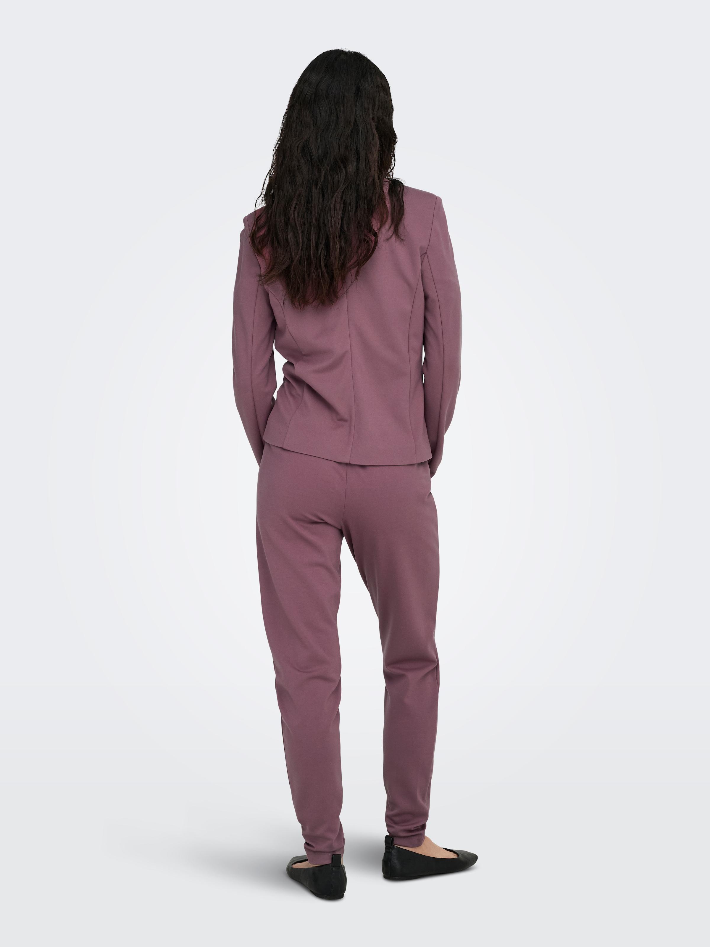 ONLY Jerseyblazer »ONLPOPTRASH – 2-Knopf Blazer mit taillierter Silhouette« regular fit, Milano Rib, Materialmix, Reverskragen, unifarben