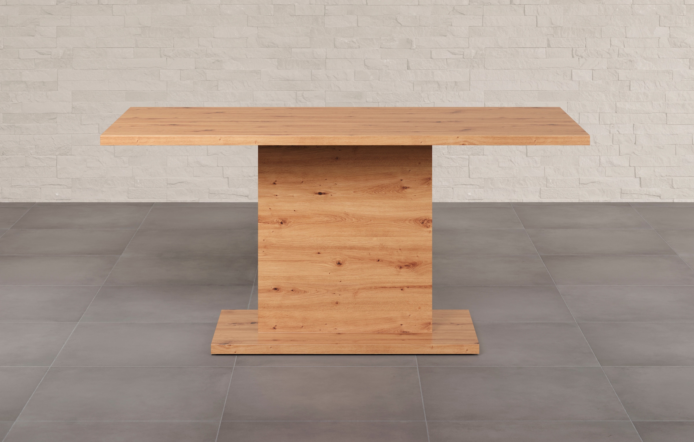 Home affaire Esstisch »Ambres«, Säulentisch passend für 6 Personen - (B/T/H) 160/80/76 cm