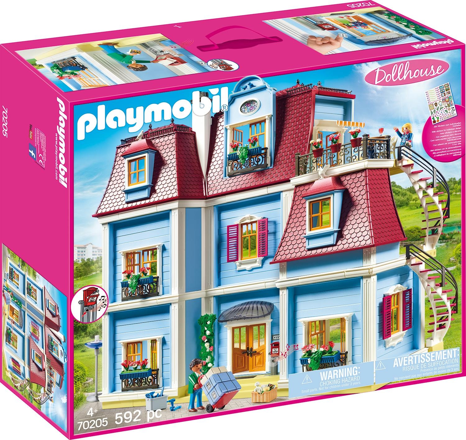 Playmobil® Konstruktions-Spielset »Mein Großes Puppenhaus (70205), Dollhouse«, (592 St.), Made in Germany