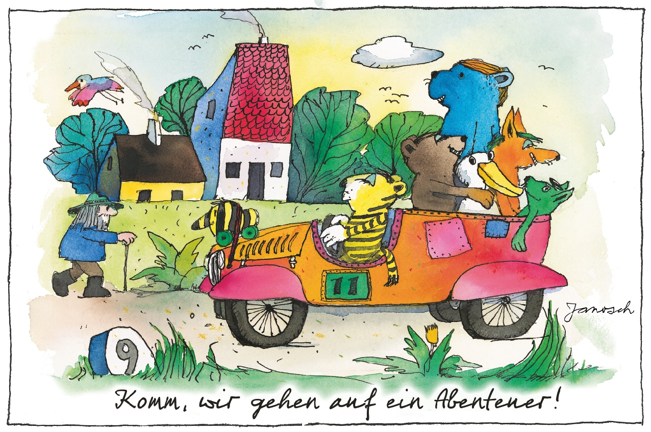 LuckyLinde Wanddekoobjekt »Der kleine Tiger und der kleine Bär - Abenteuer«, (1 St.), Exklusive JANOSCH Kindermotive, Stahlschild