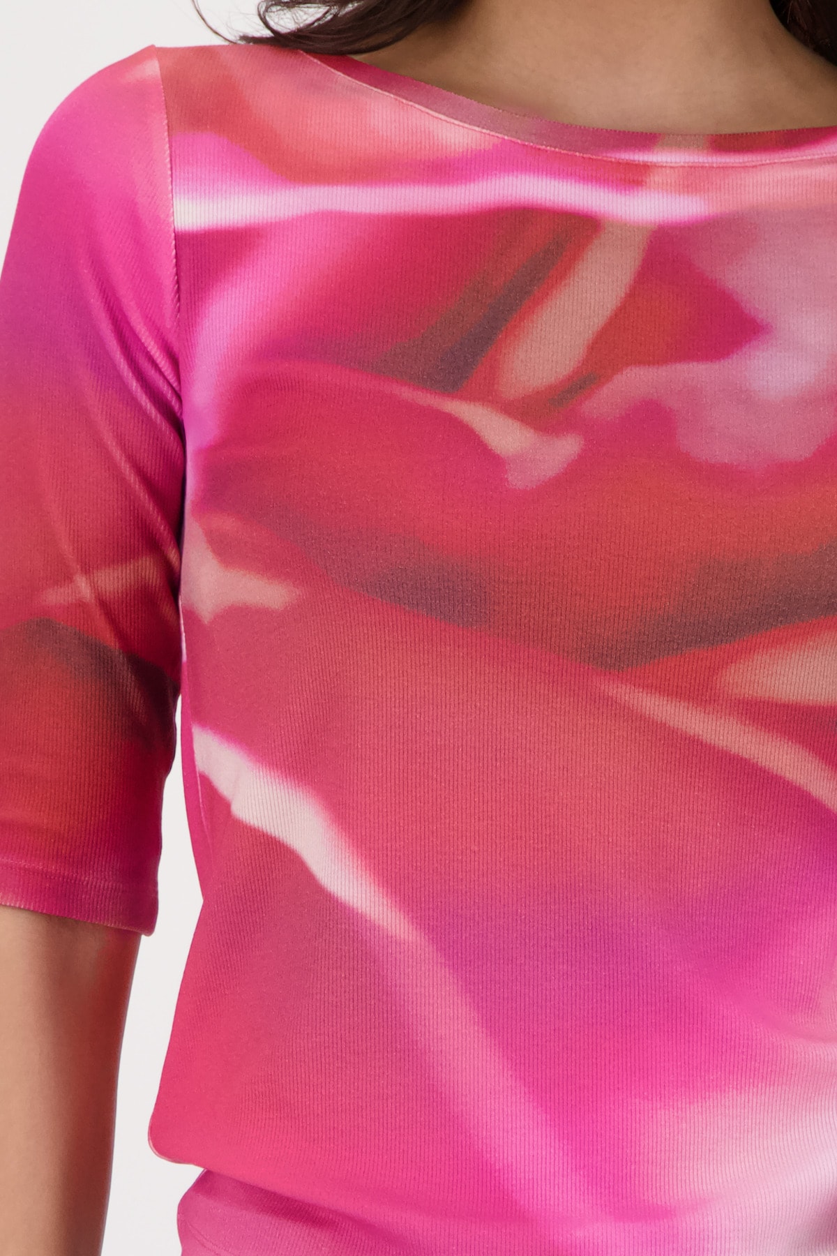 Monari 3/4-Arm-Shirt »Shirt Blume allover« Regular fit mit Allover-Muster