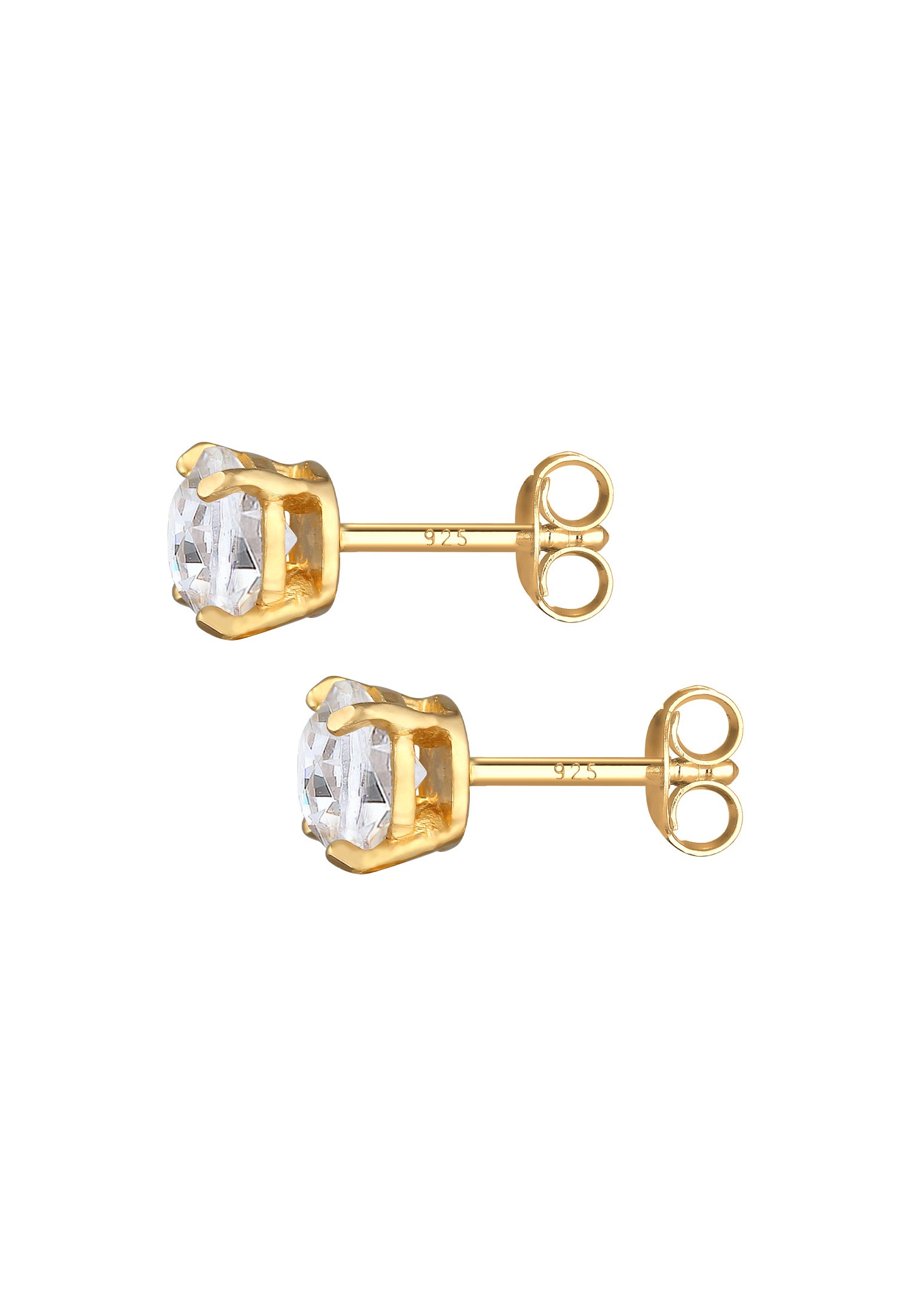 Kuzzoi Paar Ohrstecker »Ohrringe Basic Stecker Geo Kristalle 925 Silber«