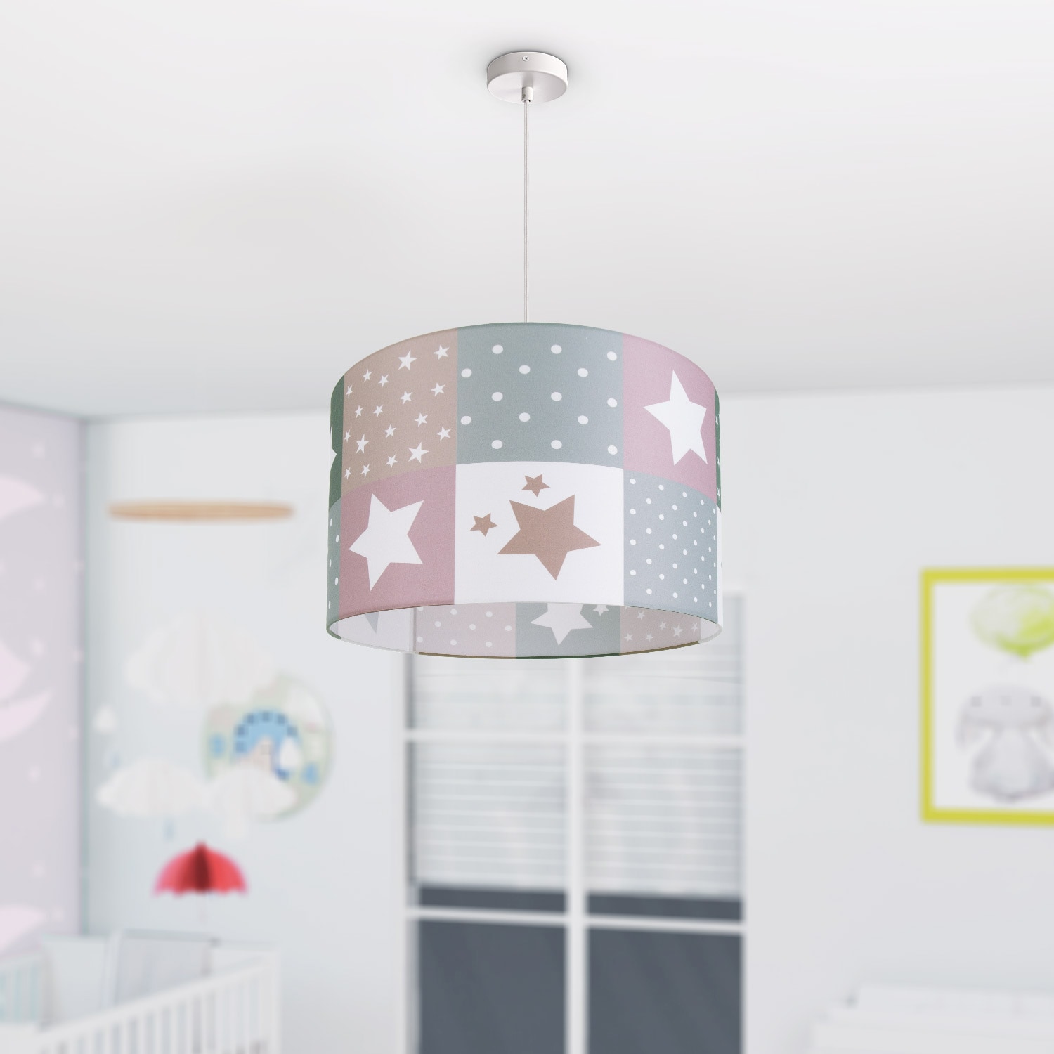 Paco Home 345«, Kinderzimmer flammig-flammig, Lampe Jahren online E27 3 LED Garantie mit Motiv »Cosmo Deckenlampe | Sternen kaufen Kinderlampe XXL Pendelleuchte 1