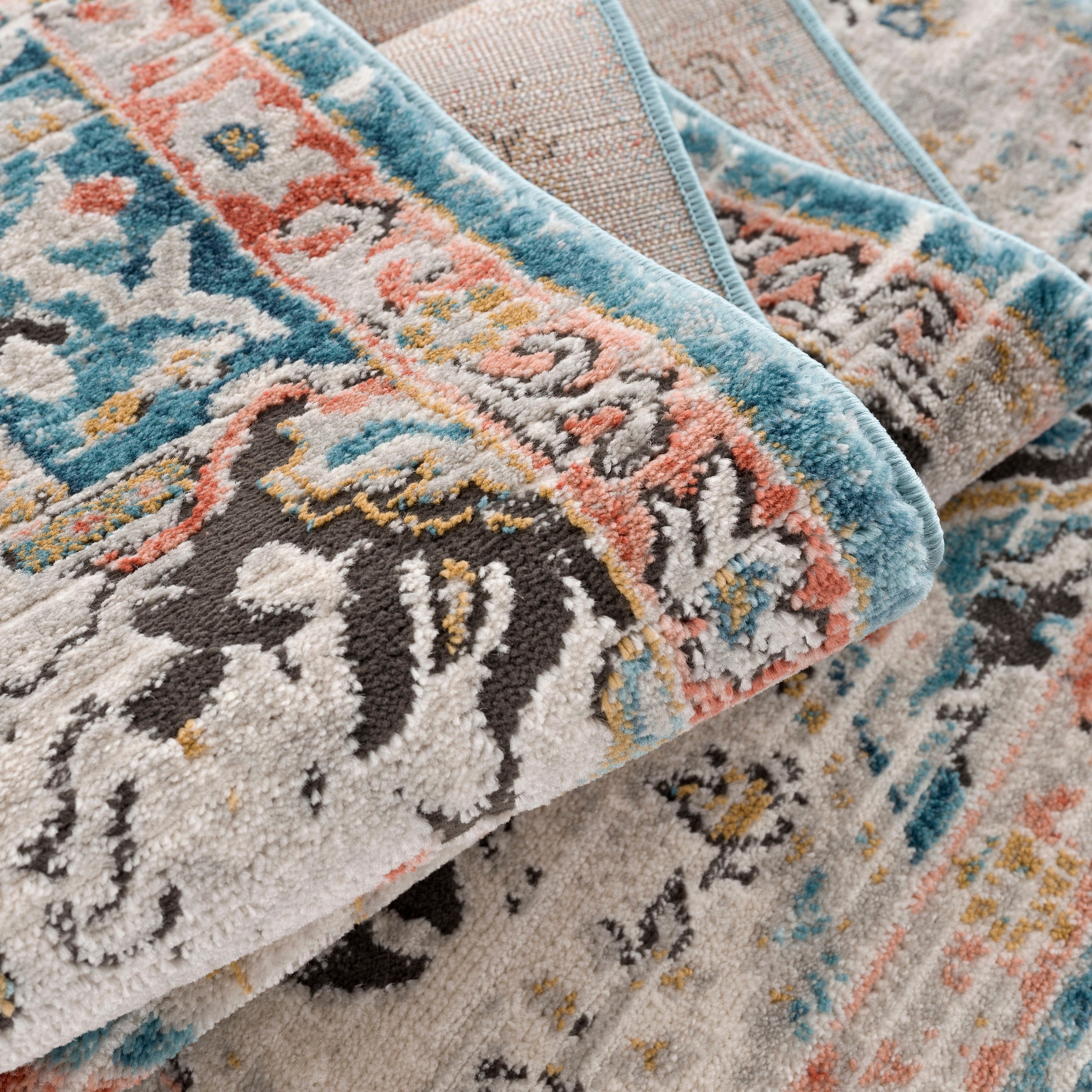 Carpet City Teppich Multicolor Used-Look, Fransen, Vintage-Teppich »Novel mit rechteckig, 8627«