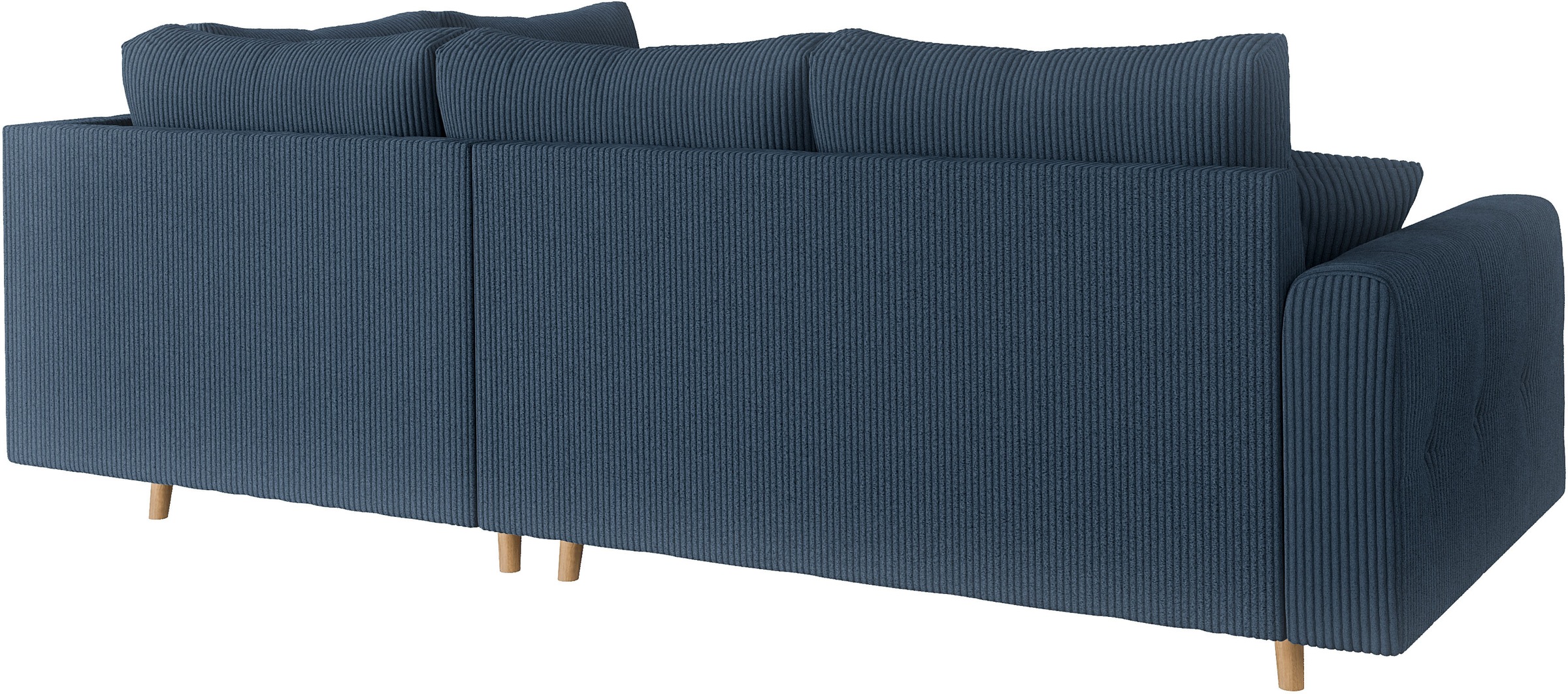 Home affaire Ecksofa »CHARRE L-Form mit Ottomane, Maße B/T/H: 231/161/81 cm«, feine Steppung, lose Rücken- und Zierkissen, auch in Cord und Bouclé