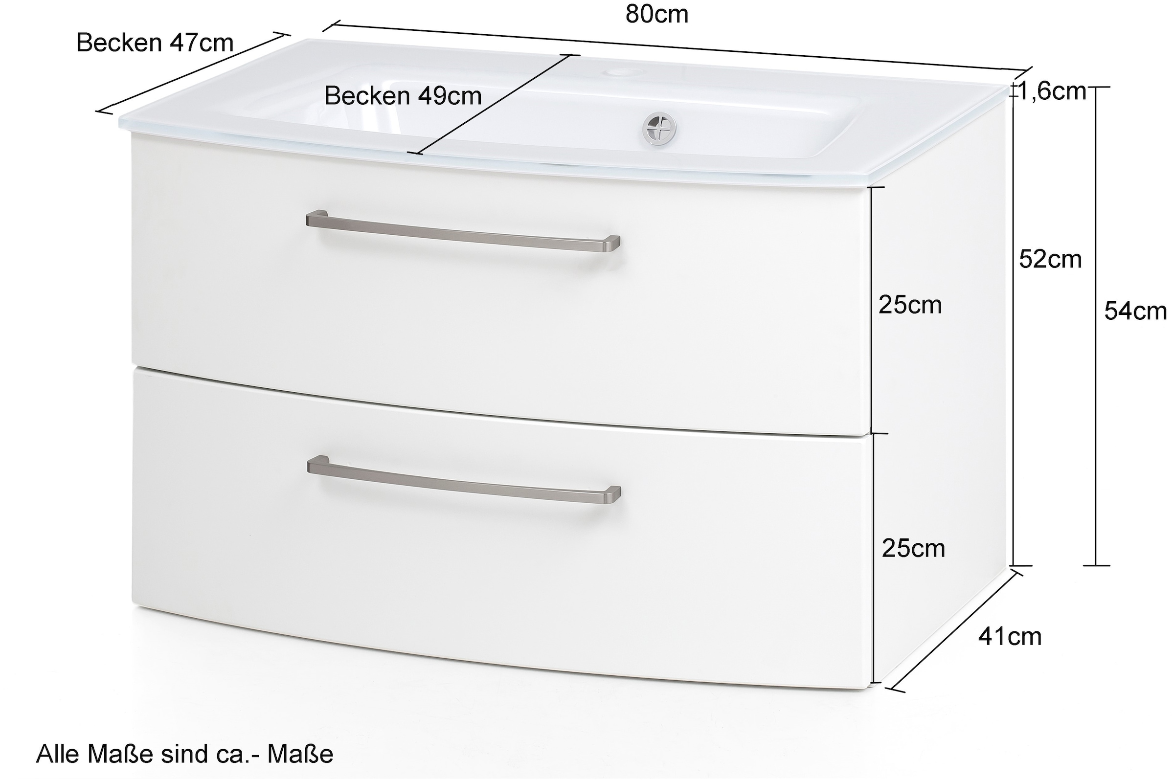 welltime Waschtisch »Windau«, Breite 80 cm, mit Soft-Close Funktion