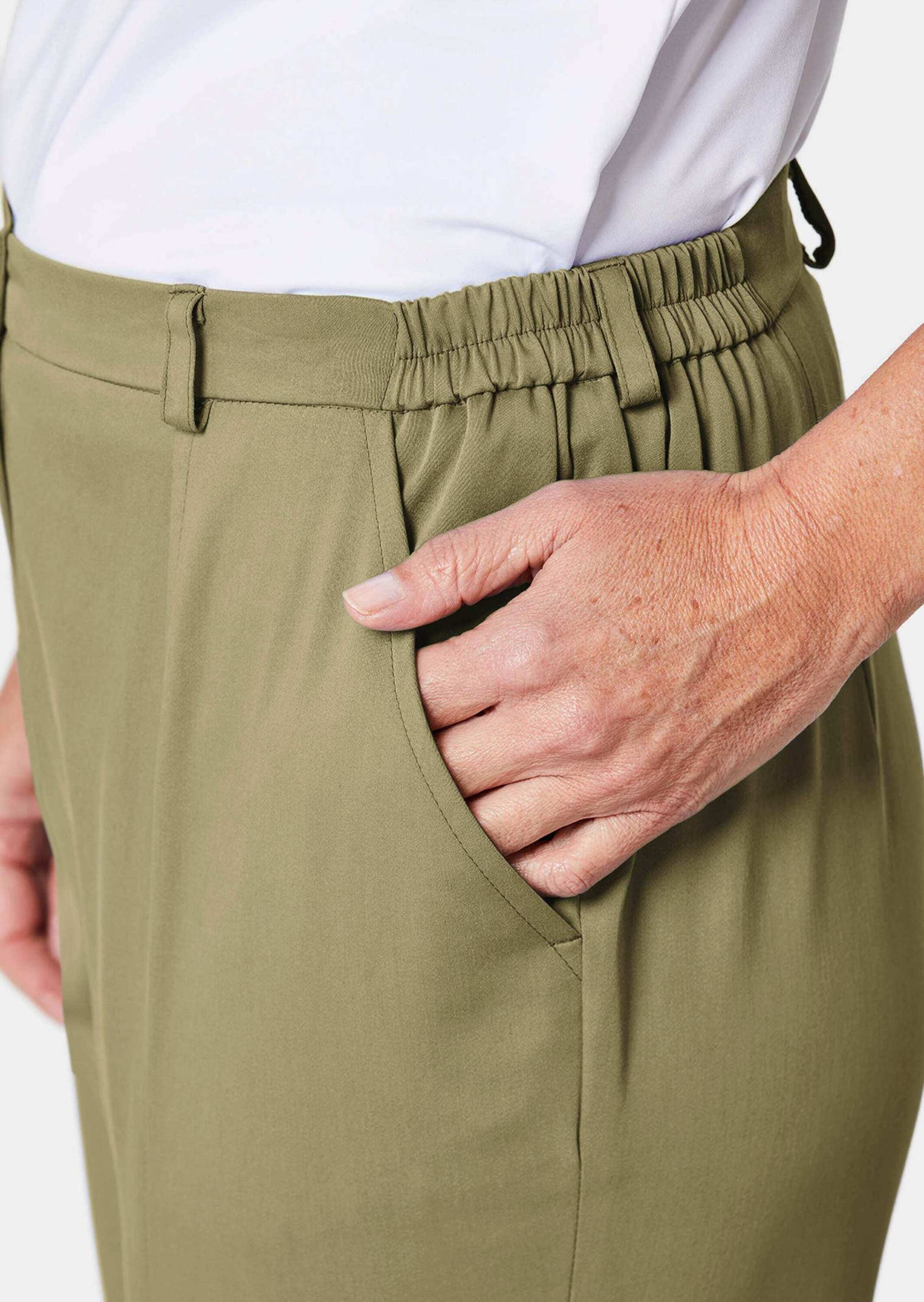 GOLDNER Stoffhose »Sportive Hose Anna aus trageangenehmen Satin«