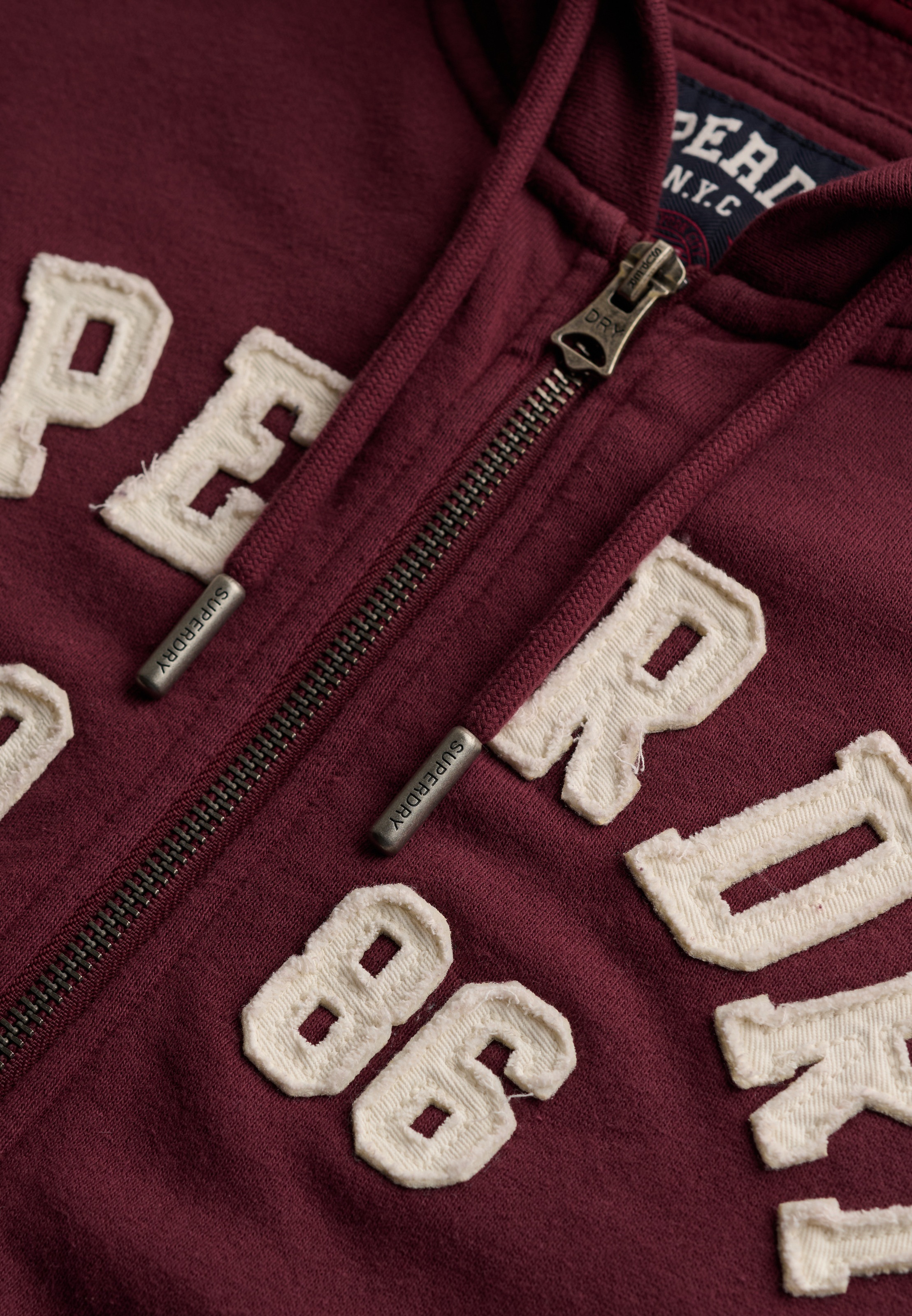 Superdry Kapuzensweatjacke »ATH ESS RELAXED CROP ZIPHOOD« Baumwollmischung