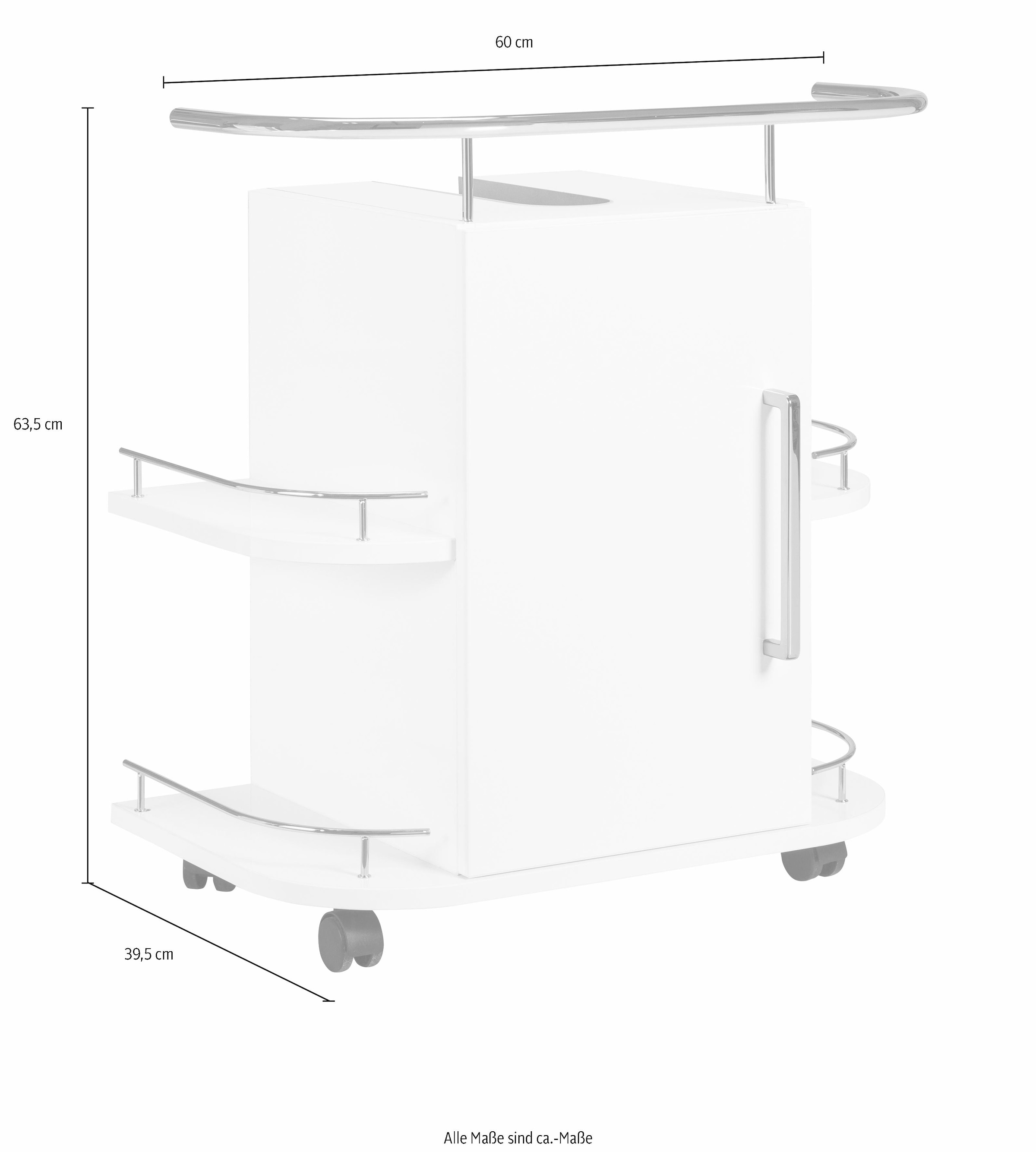 OPTIFIT Waschbeckenunterschrank »Napoli«, Rollen, mit Breite 3 Soft-Close-Funktion mit XXL 60 Jahren und Garantie cm