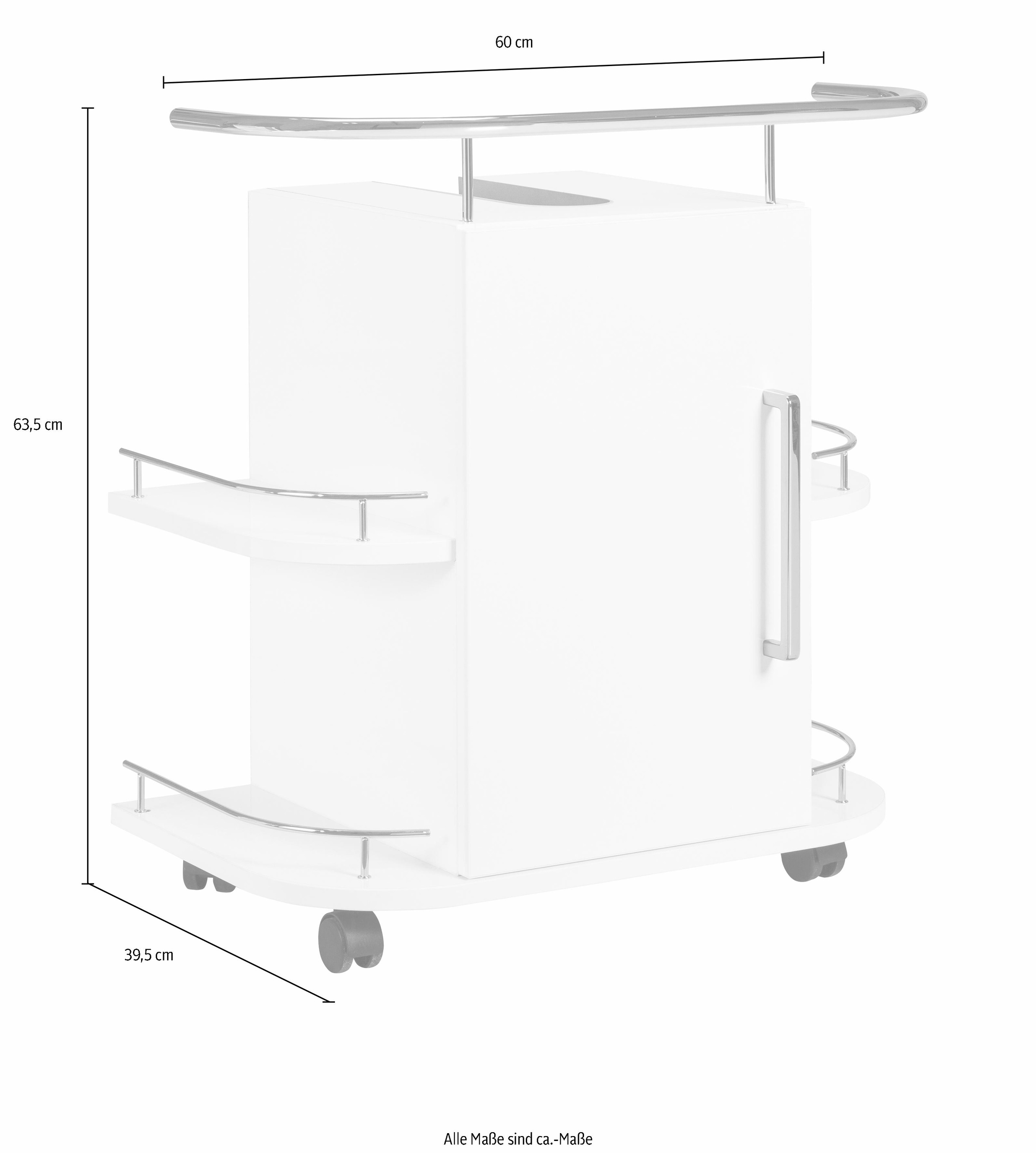 Breite und Rollen, mit mit cm 60 Garantie Waschbeckenunterschrank XXL OPTIFIT 3 Soft-Close-Funktion »Napoli«, Jahren