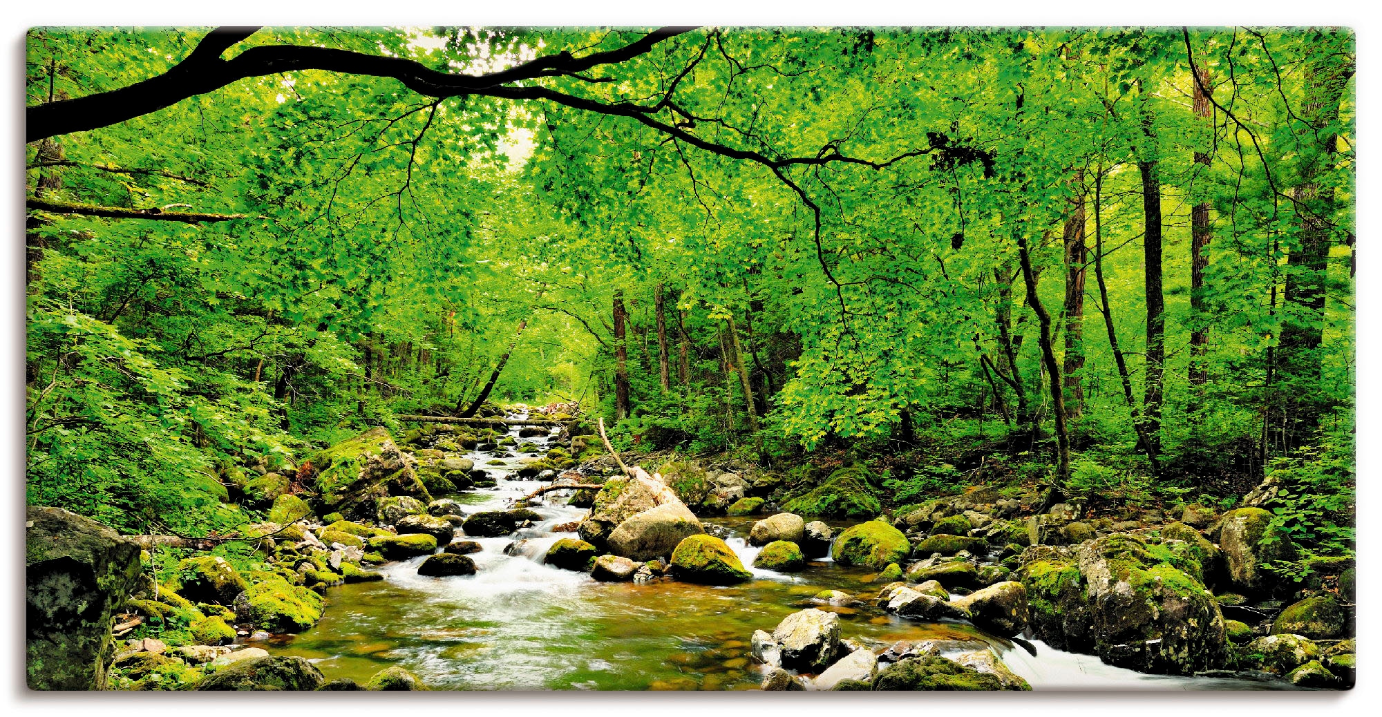 Artland Wandbild »Herbstwald als St.), auf Wandaufkleber Fluss (1 Alubild, Wald, Leinwandbild, bestellen Smolny«, in Größen Poster versch. oder Rechnung