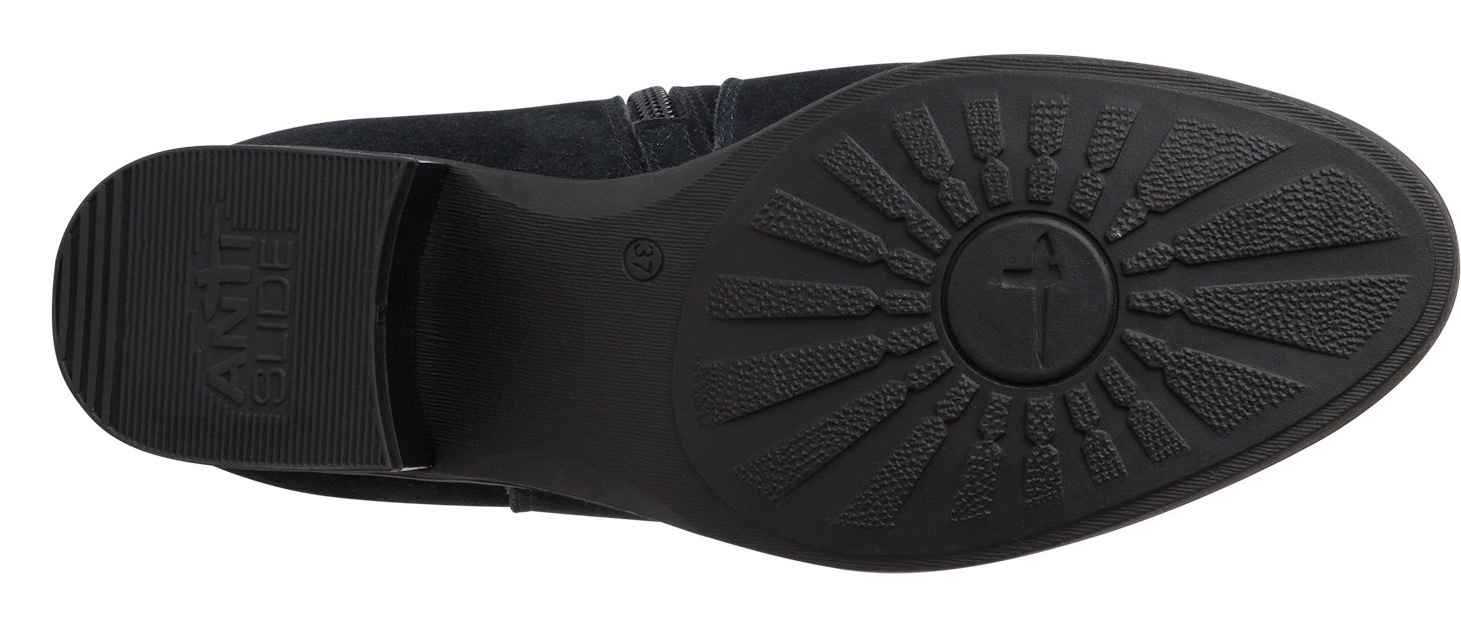 Tamaris Stiefelette, Blockabsatz, Businessschuh mit praktischem Innenreißverschluss
