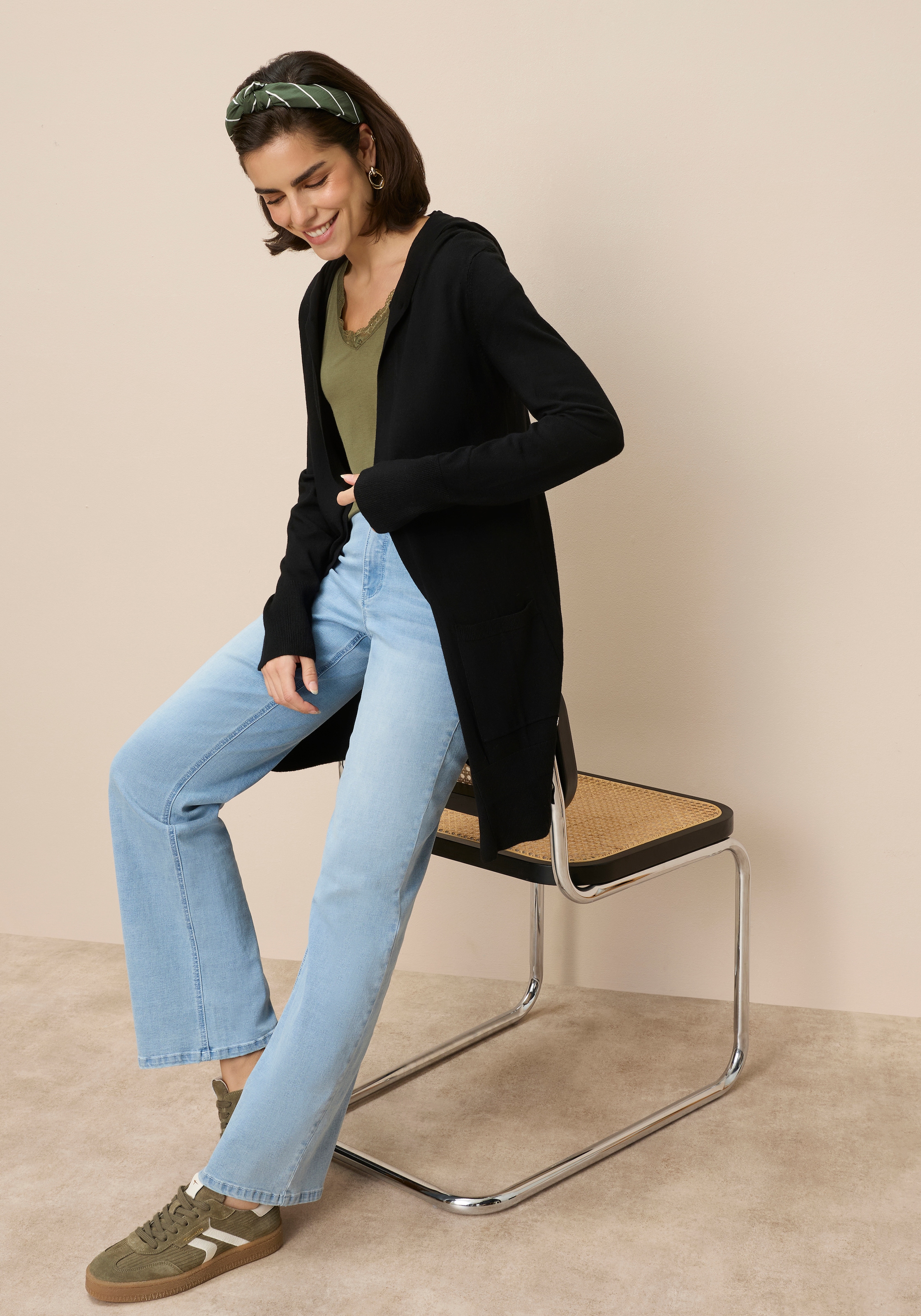 Tamaris Strickjacke mit Kapuze