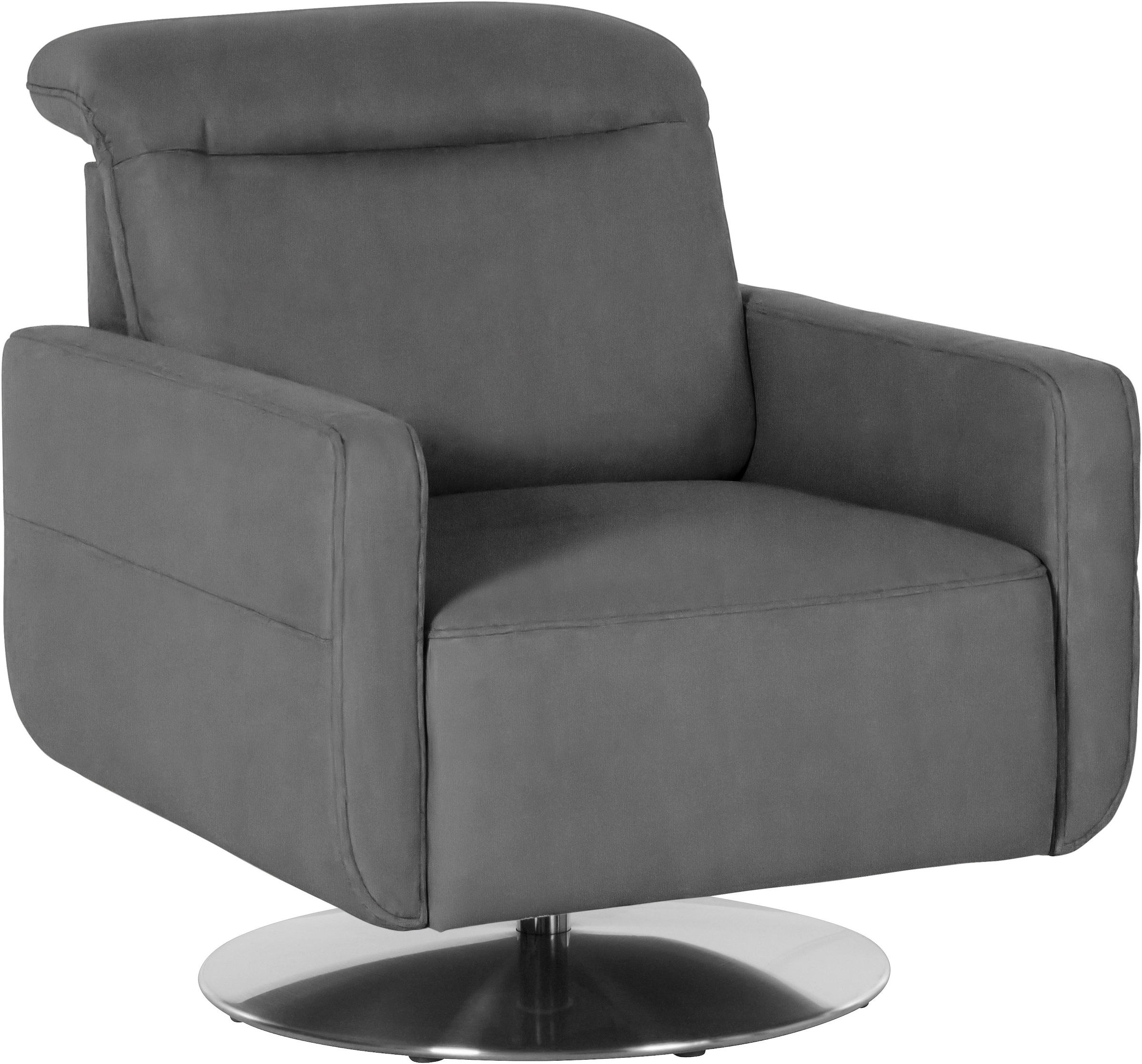 sit&more Drehsessel »Gizeh«, inklusive Kopfteilverstellung, mit Federkern