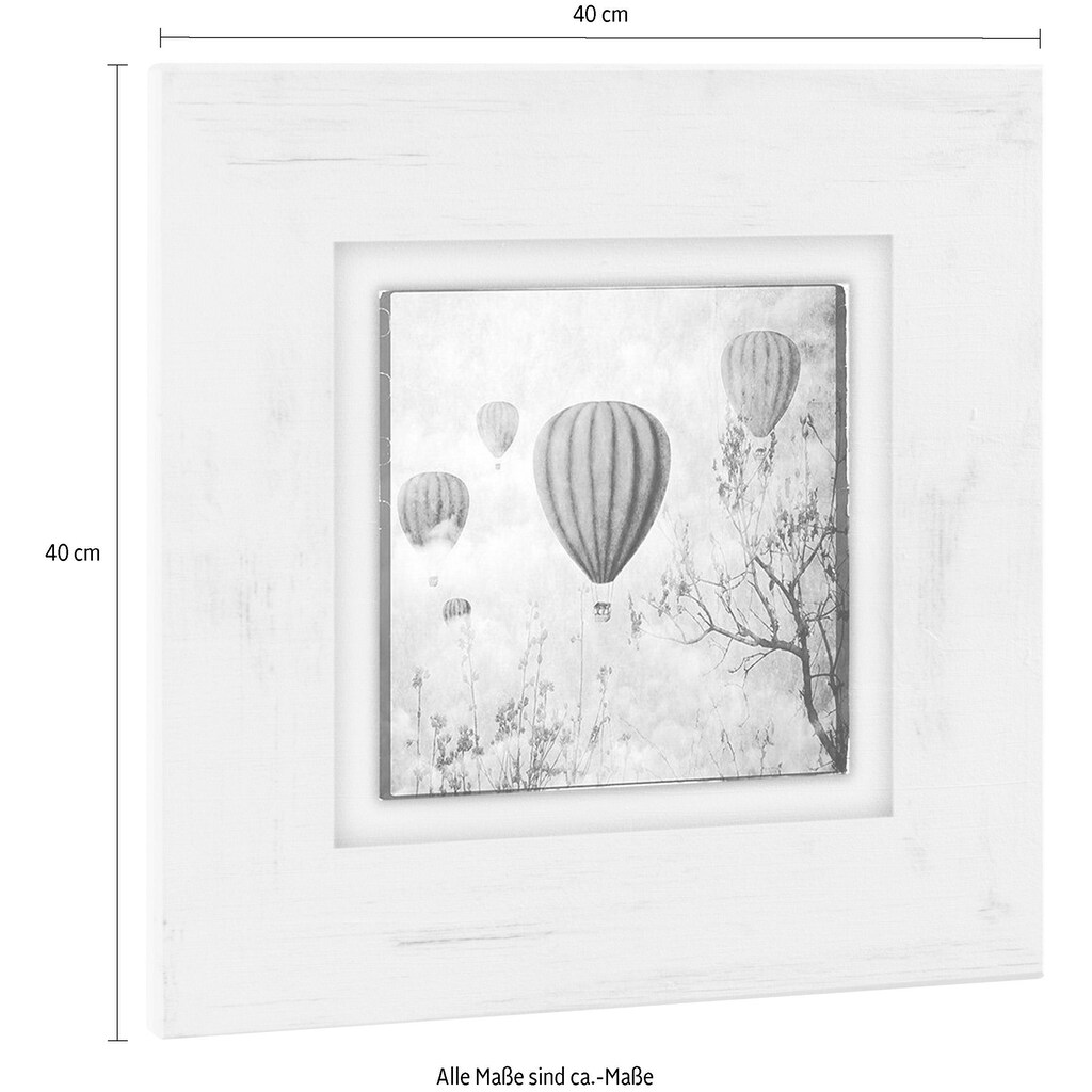 Home affaire Holzbild »Heißluftballons«, 40/40 cm