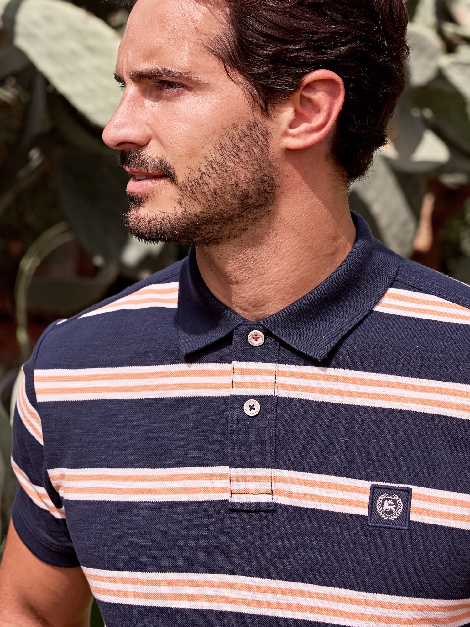 LERROS Poloshirt »LERROS Herren Poloshirt in Rugby-Optik«