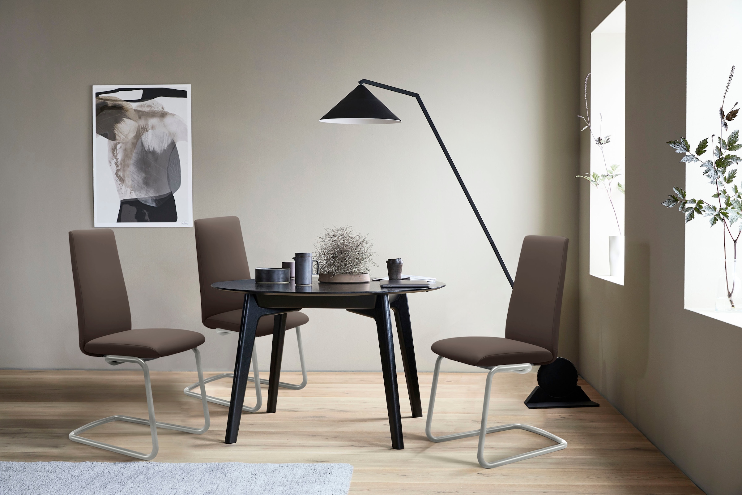 Stressless® Polsterstuhl »Laurel«, Leder BATICK, High Back, Größe L, mit Beinen aus Stahl in Chrom glänzend