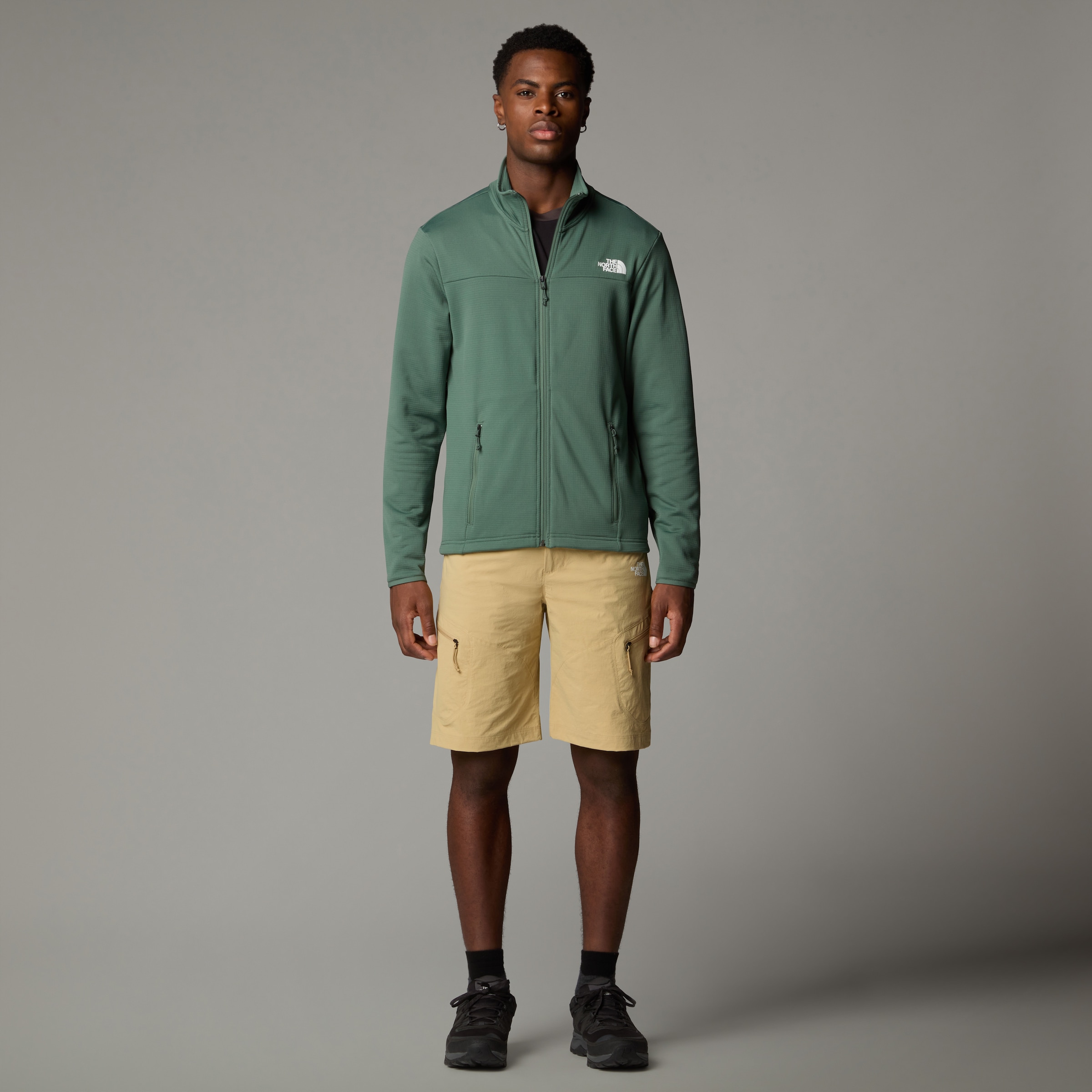The North Face Fleecejacke »Cedar Trail Grid Fleece Jacke mit durchgehendem RV für Herren«, (1 St.)