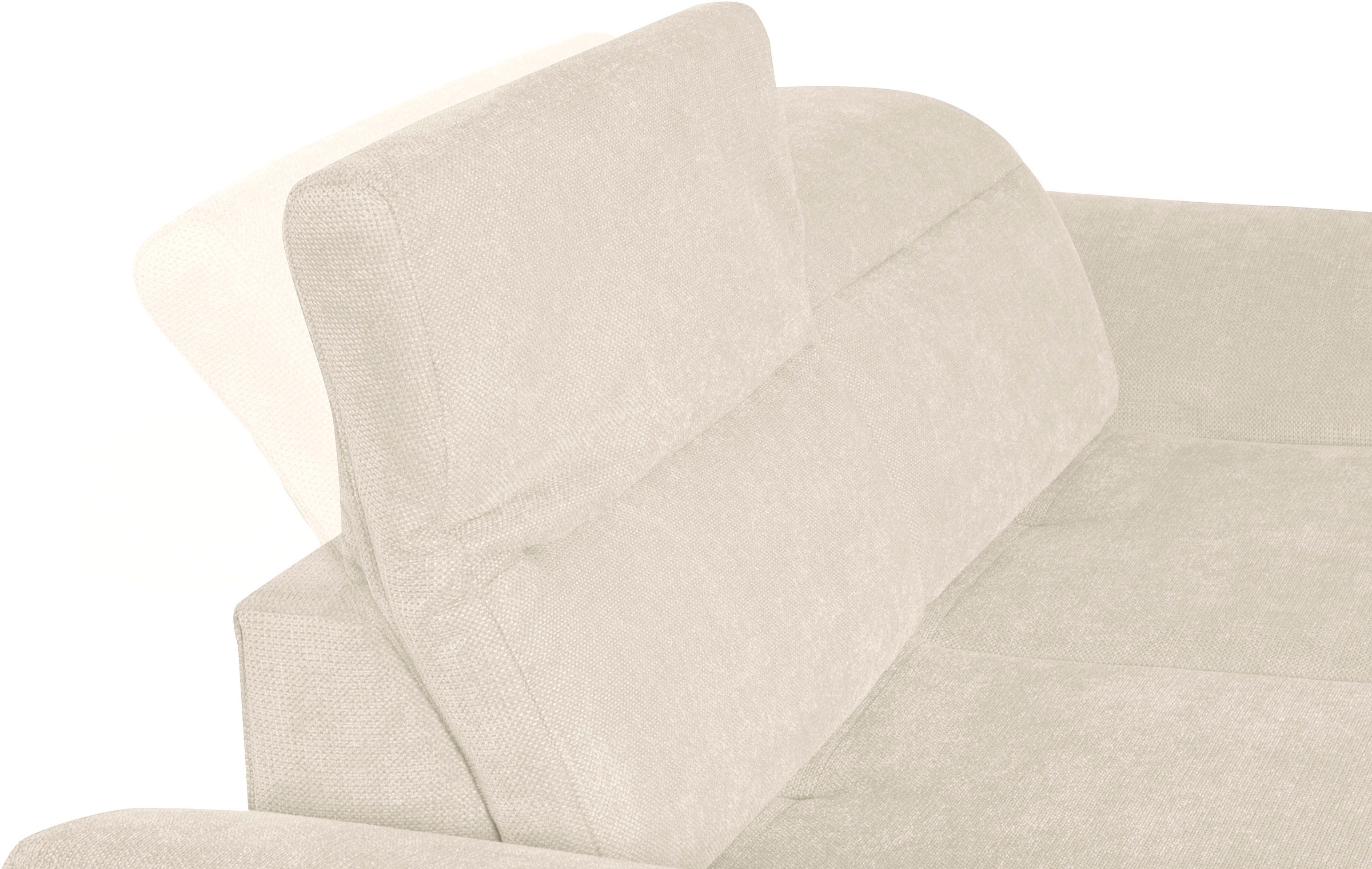 sit&more 2,5-Sitzer »Percy«, 12 cm Fußhöhe, Sitztiefenverstellung, wahlweise Kopfteilverstellung