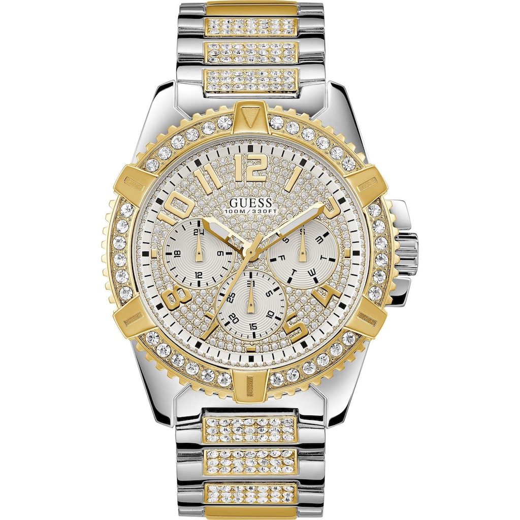 Guess Multifunktionsuhr »FRONTIER, W0799G4«, Armbanduhr, Quarzuhr, Herrenuhr