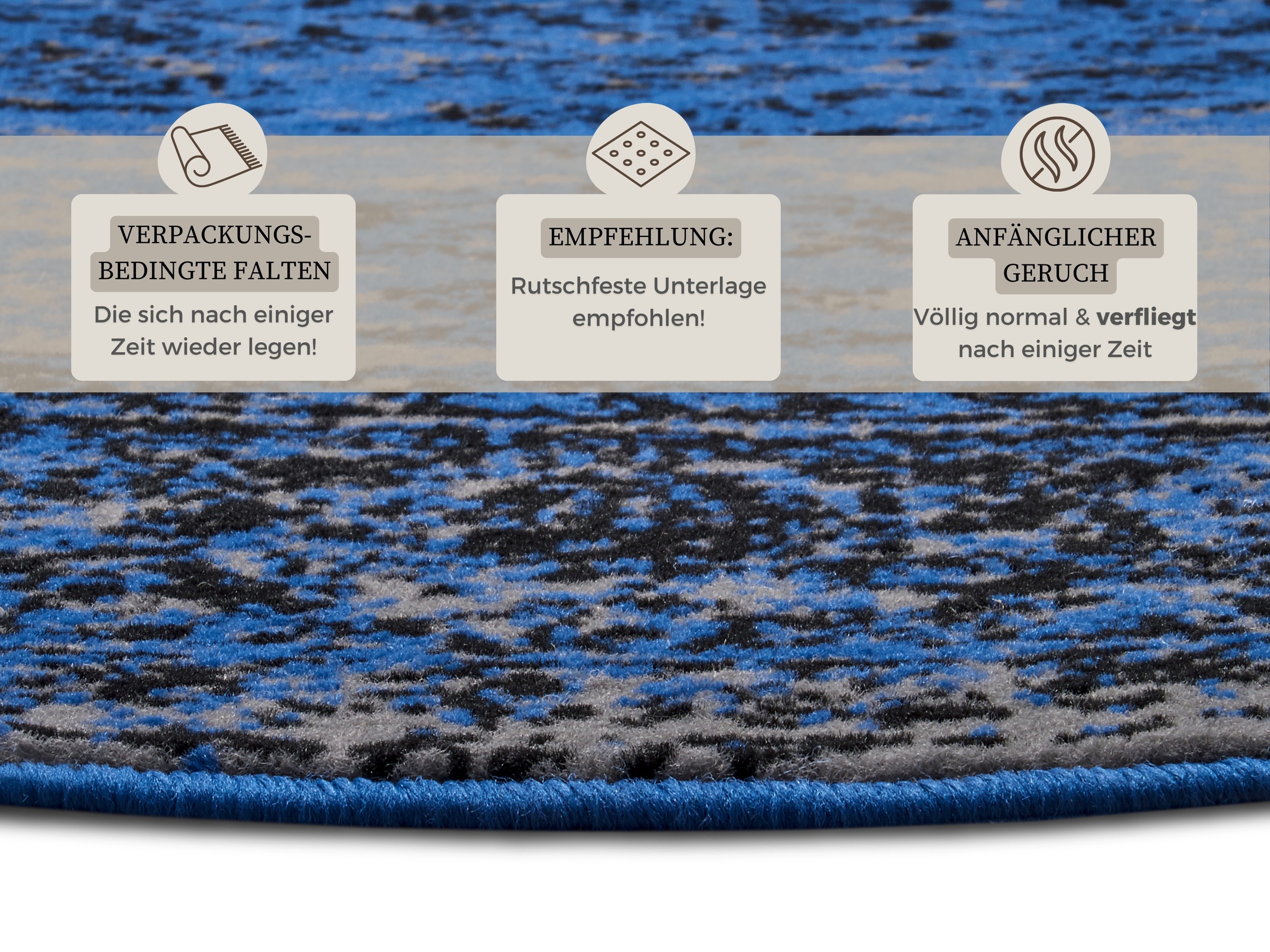 HANSE Home Teppich »Meridional«, rund, 9 mm Höhe, Orientalisch, Orient, Kurzflor, Wohnzimmer, Schlafzimmer, Vintage