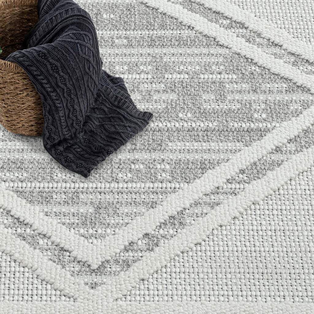 Carpet City Teppich »LINDO 8853«, rechteckig, 11 mm Höhe, Kurzflor, Hochtief-Muster/ 3D-Effekt, Fransen, Boho-Stil, Wohnzimmer