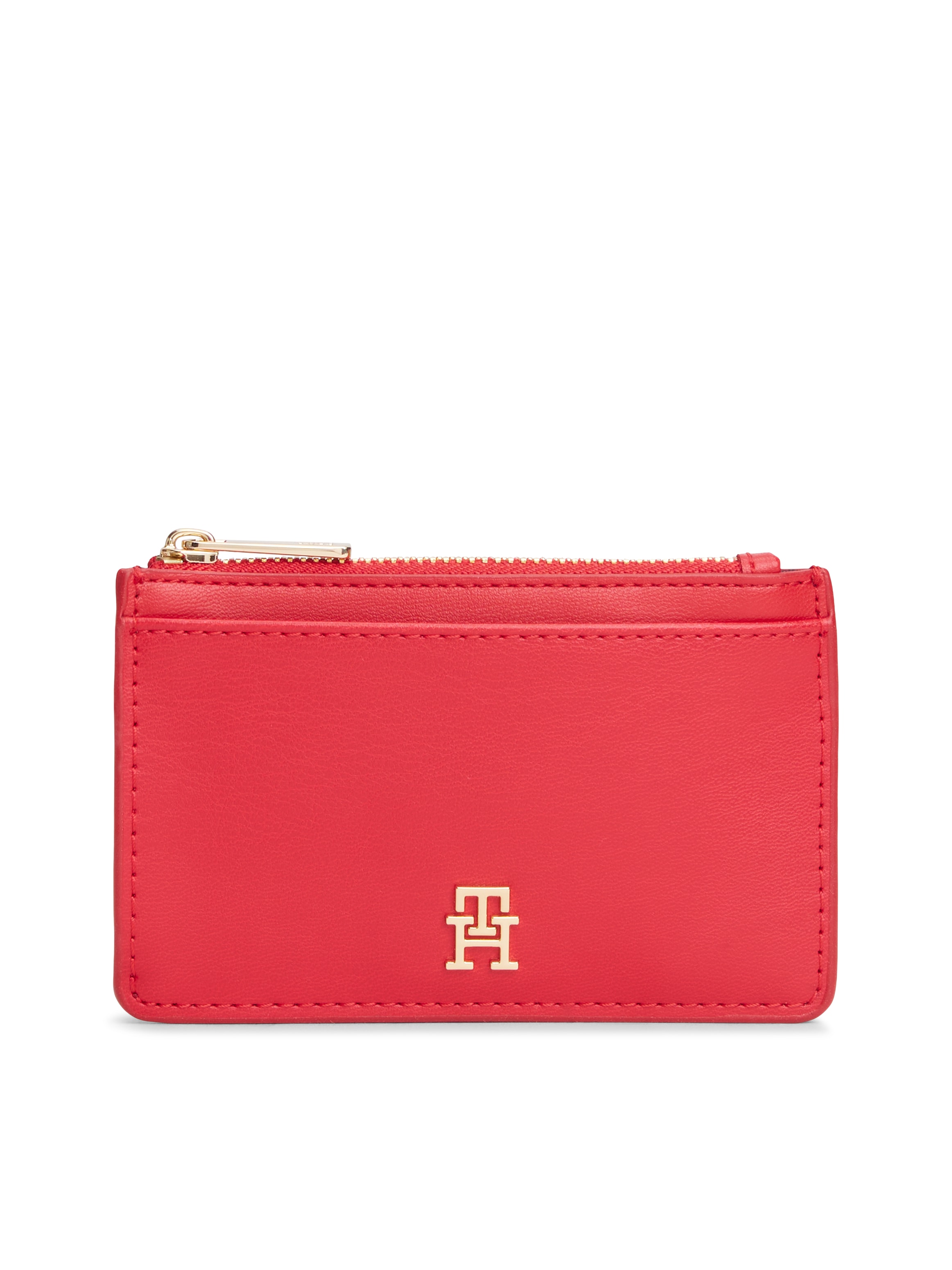 Tommy Hilfiger Kartenetui »TH ICON LONG CC HOLDER« , Geldbeutel, Portemonnaie mit goldfarbenem TH-Schmuckelement