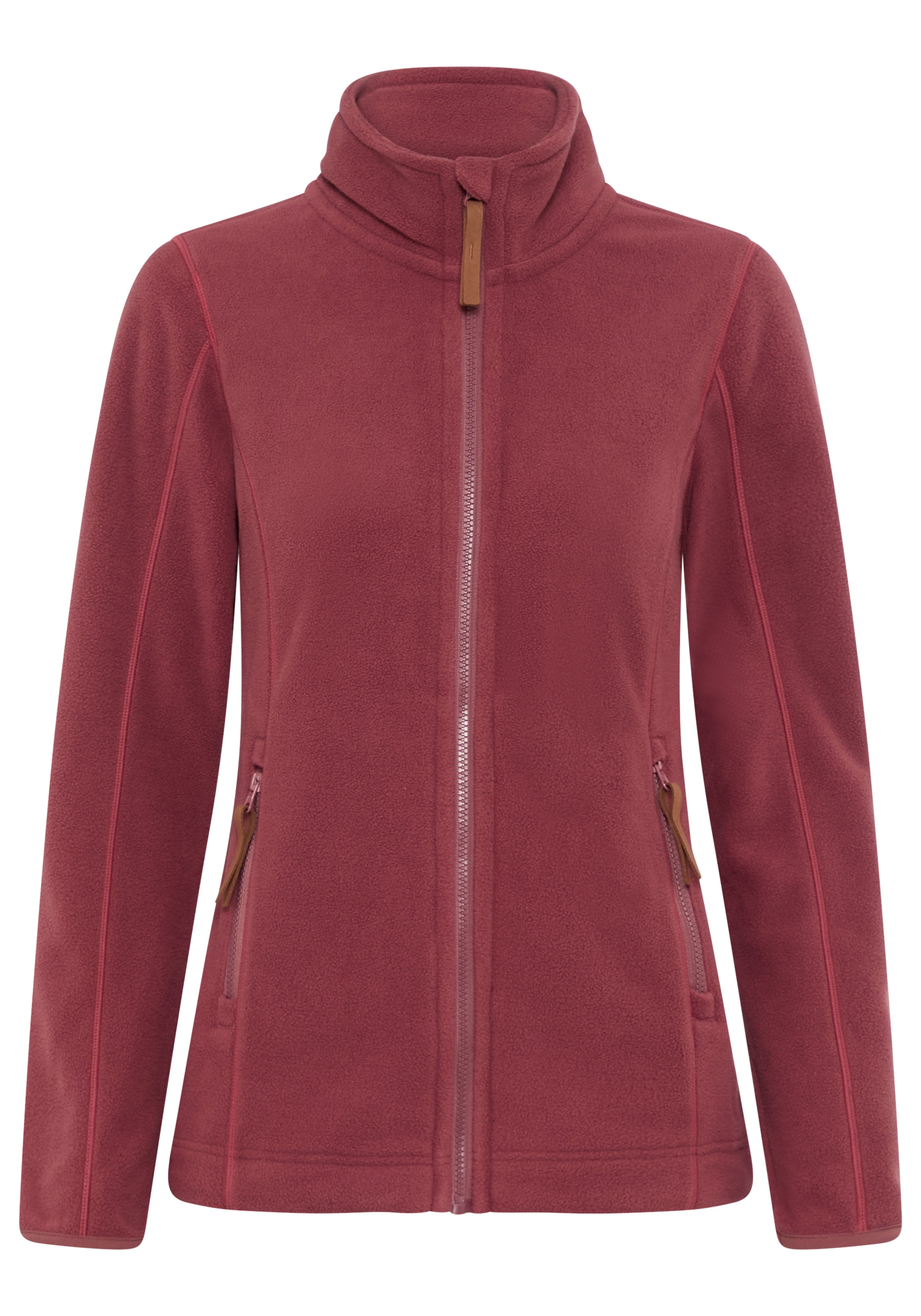 Polarino Fleecejacke ohne Kapuze für kalte Tage,  aus Fleece,  lässiger Look
