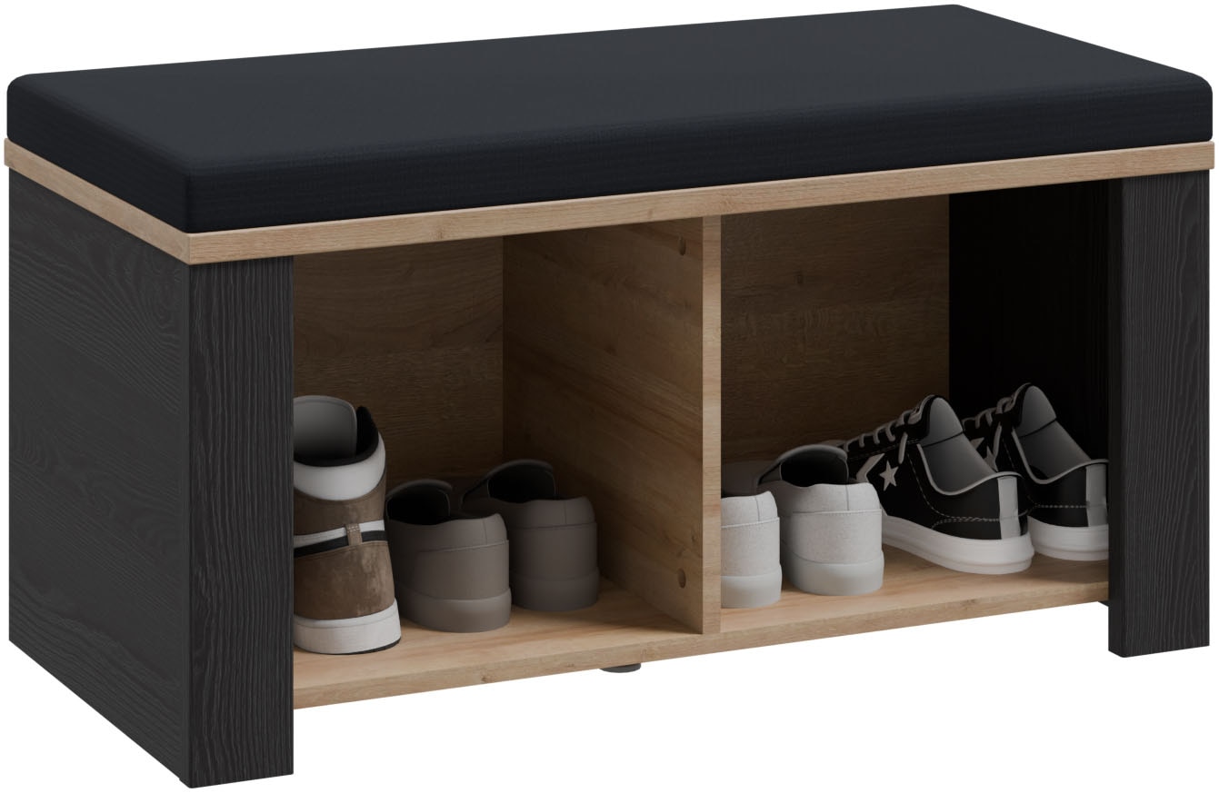 FORTE Polsterbank »Bohol, Garderobenbank mit Sitzpolster, Stauraum« B/H/T 86,5/45/42cm