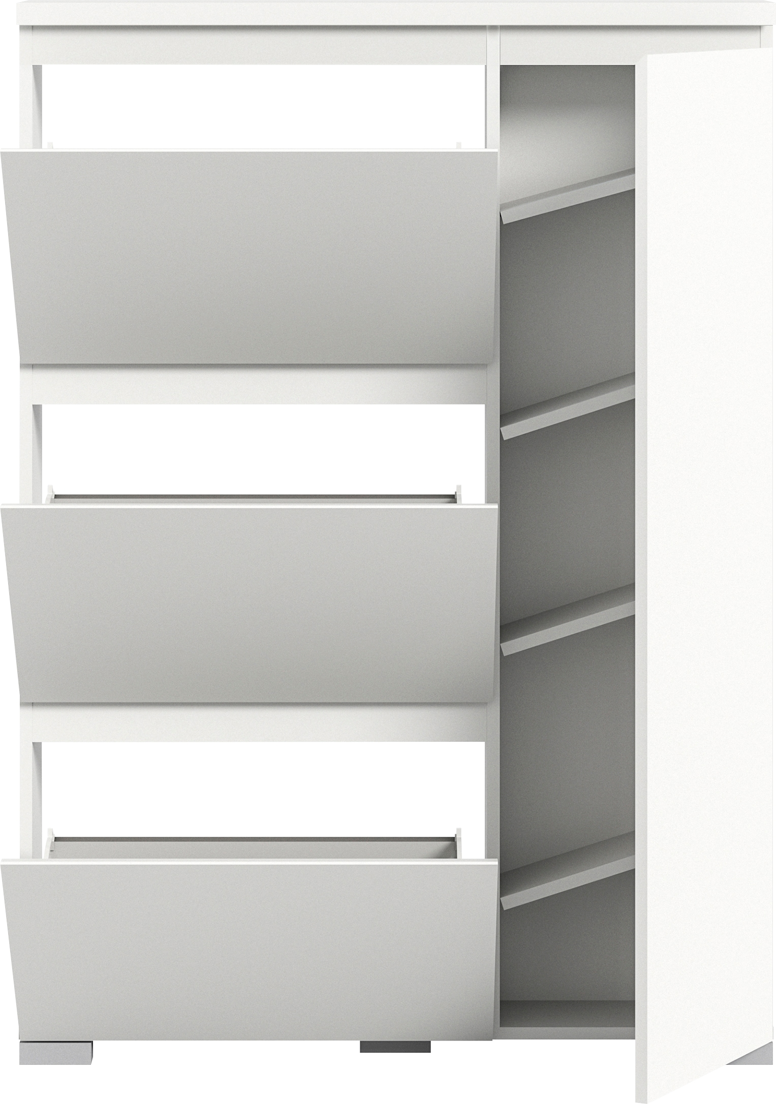 INOSIGN Schuhschrank »Skoskap, Tiefe 18cm, 3 Klappen, 1 Tür, Platz für ca. 12 Schuhpaare«, Schuhkipper, Schuhkommode, Schuhregal, Kommode, Anrichte
