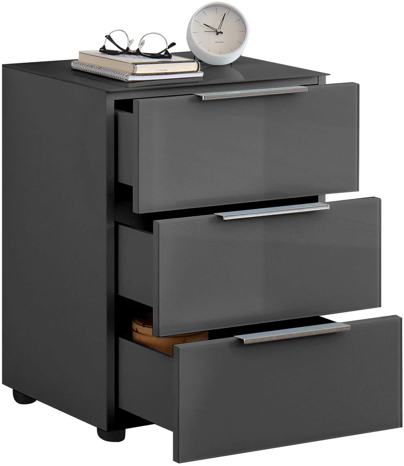 HBZ Nachtkommode »Santorin Nachtkonsole, BxHxT 45x61x40 cm«, (1 St.), Breite 45cm, Softclose für Schubkästen, Melaminbeschichtung