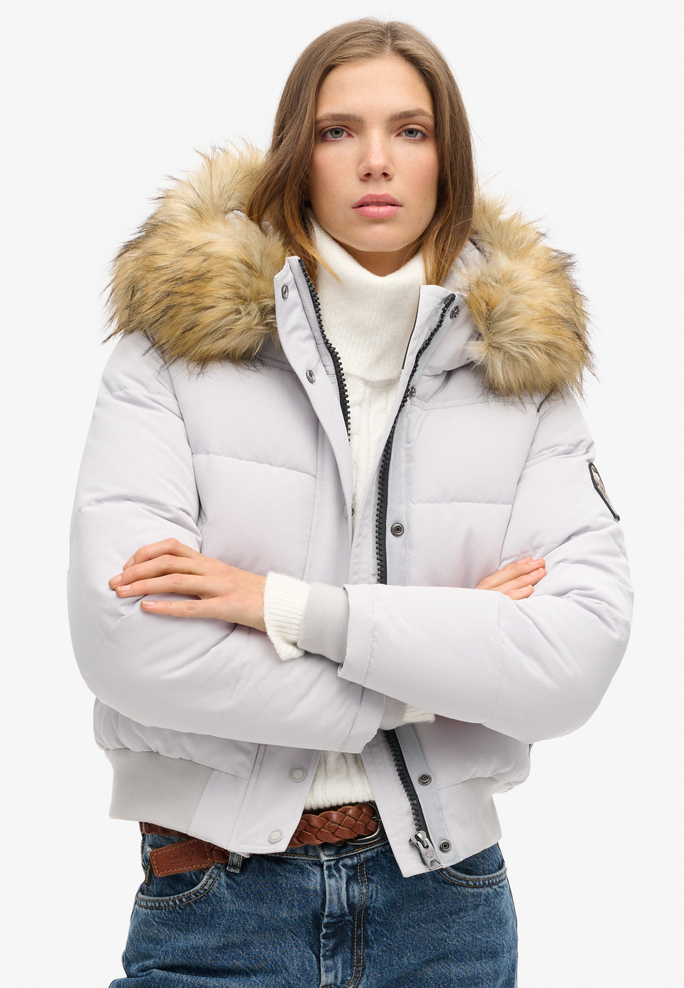 Superdry Steppjacke »EVEREST HOODED BOMBER JKT«, mit Kapuze